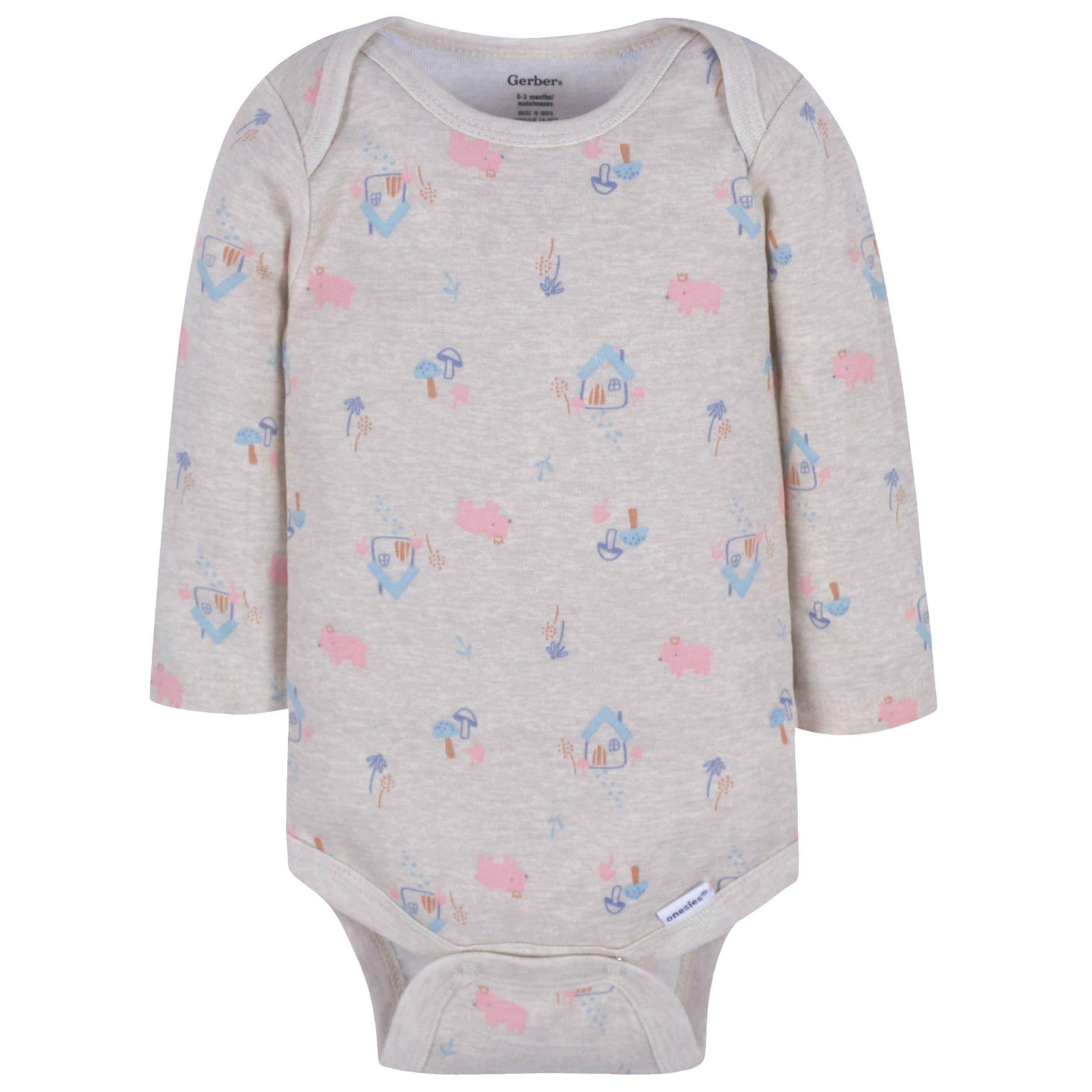 3-Pack Baby Girls Bear Fairy Long Sleeve Onesies® Bodysuits - Image 6