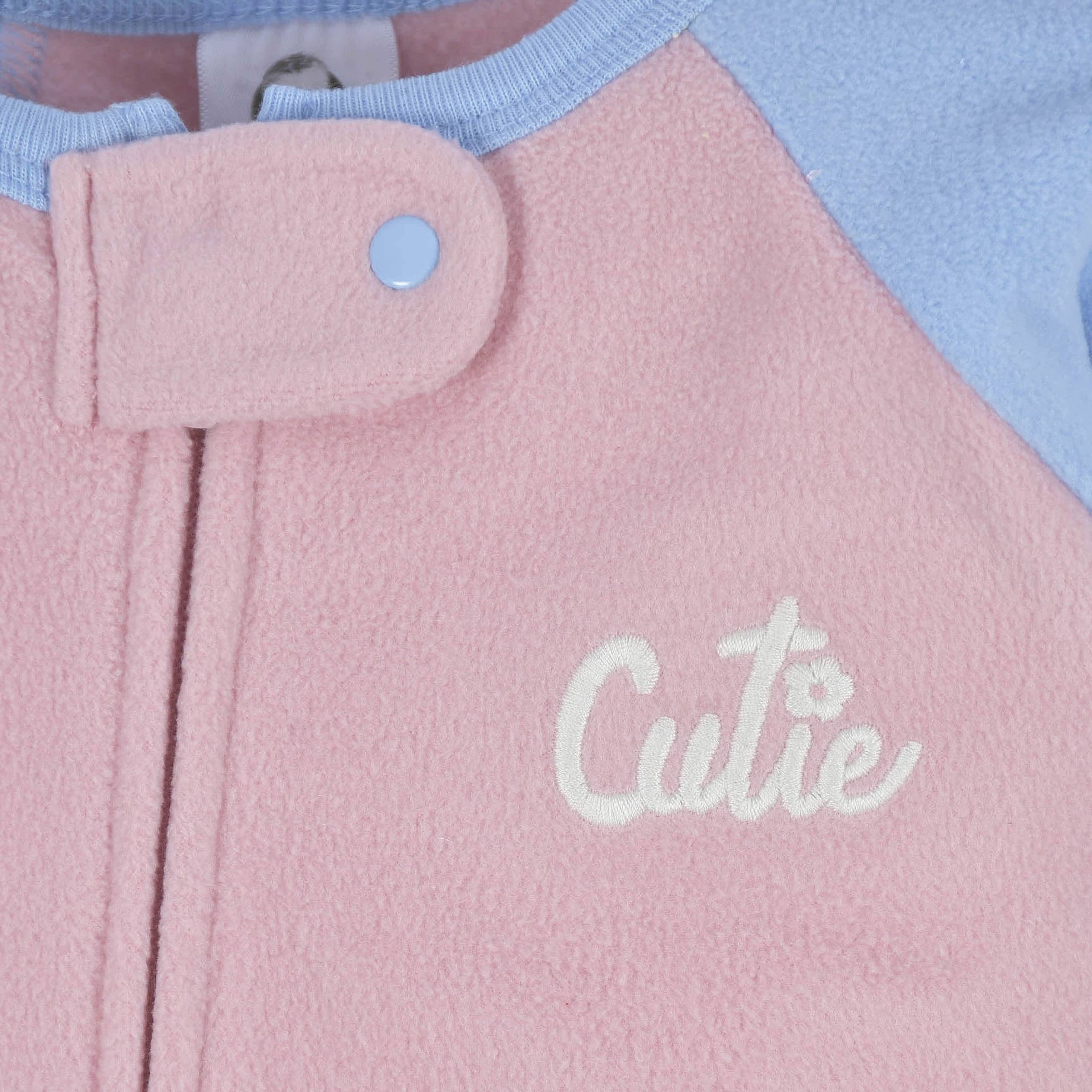 2-Pack Baby & Toddler Girls Blue Cutie Fleece Pajamas - Image 3