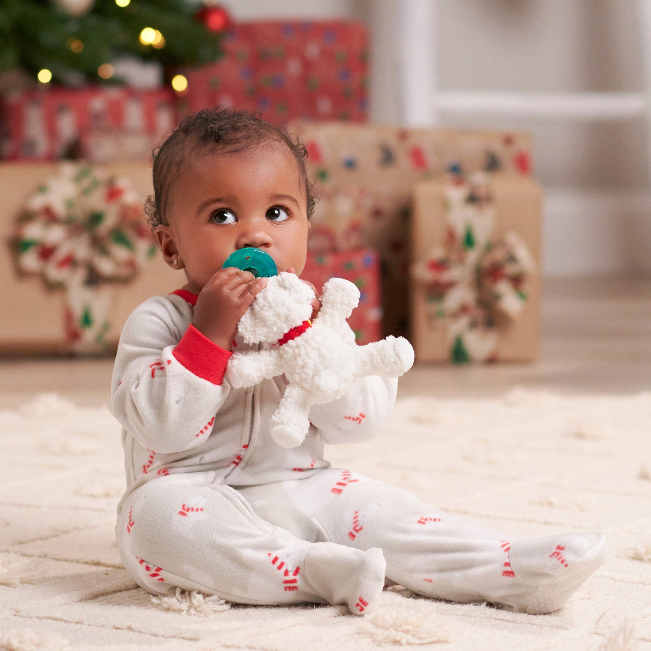 2-Pack Toddler Neutral Snowflakes & Bears Fleece Pajamas, 5T - Image 3
