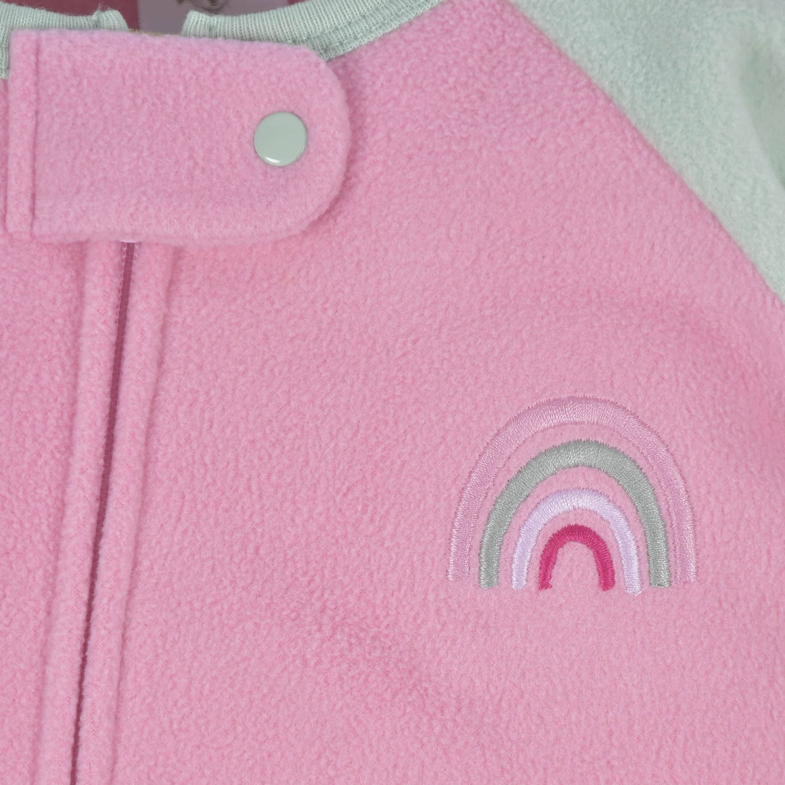 2-Pack Toddler Girls Green Rainbow Fleece Pajamas - Image 5