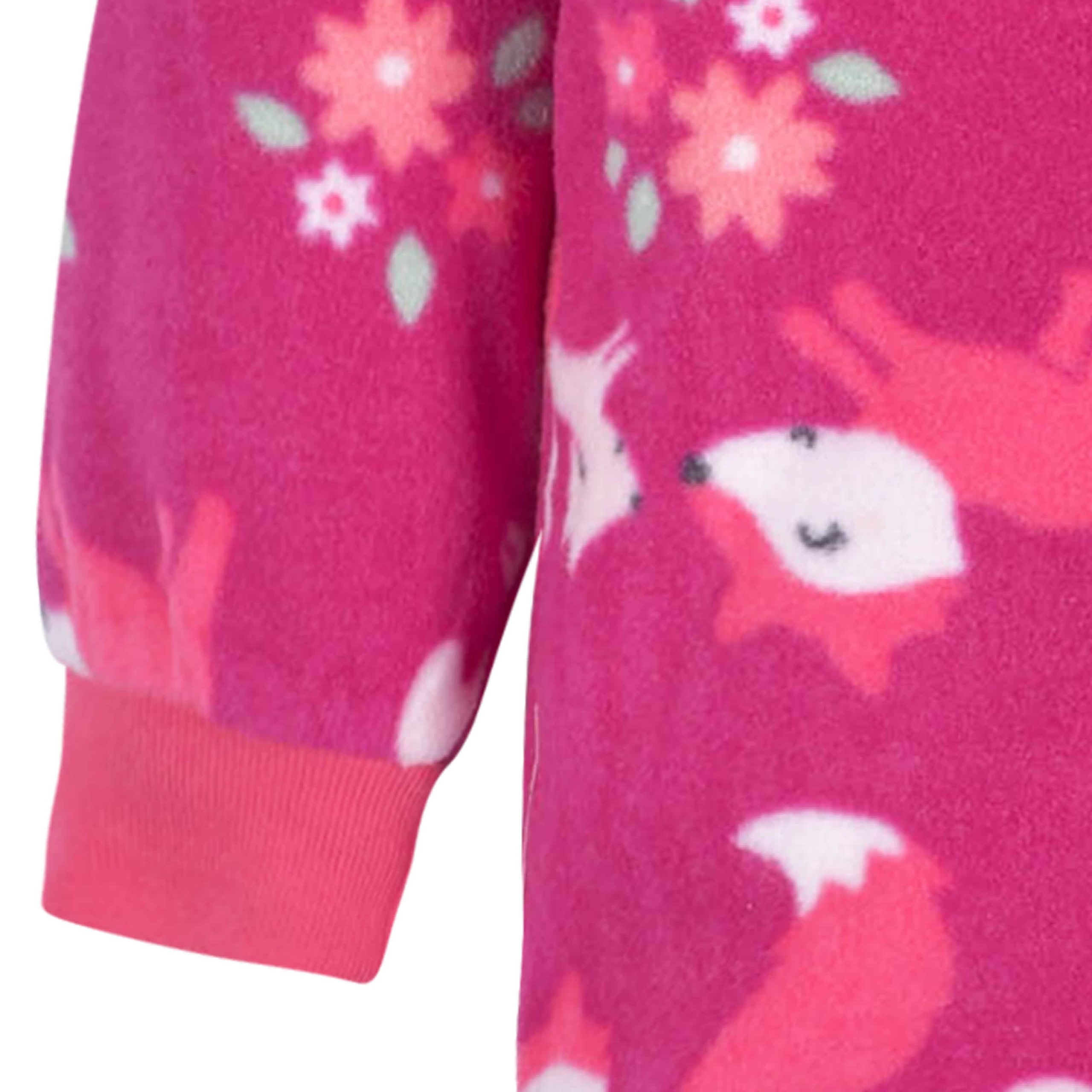 2-Pack Baby & Toddler Girls Pink Fox Fleece Pajamas - Image 8