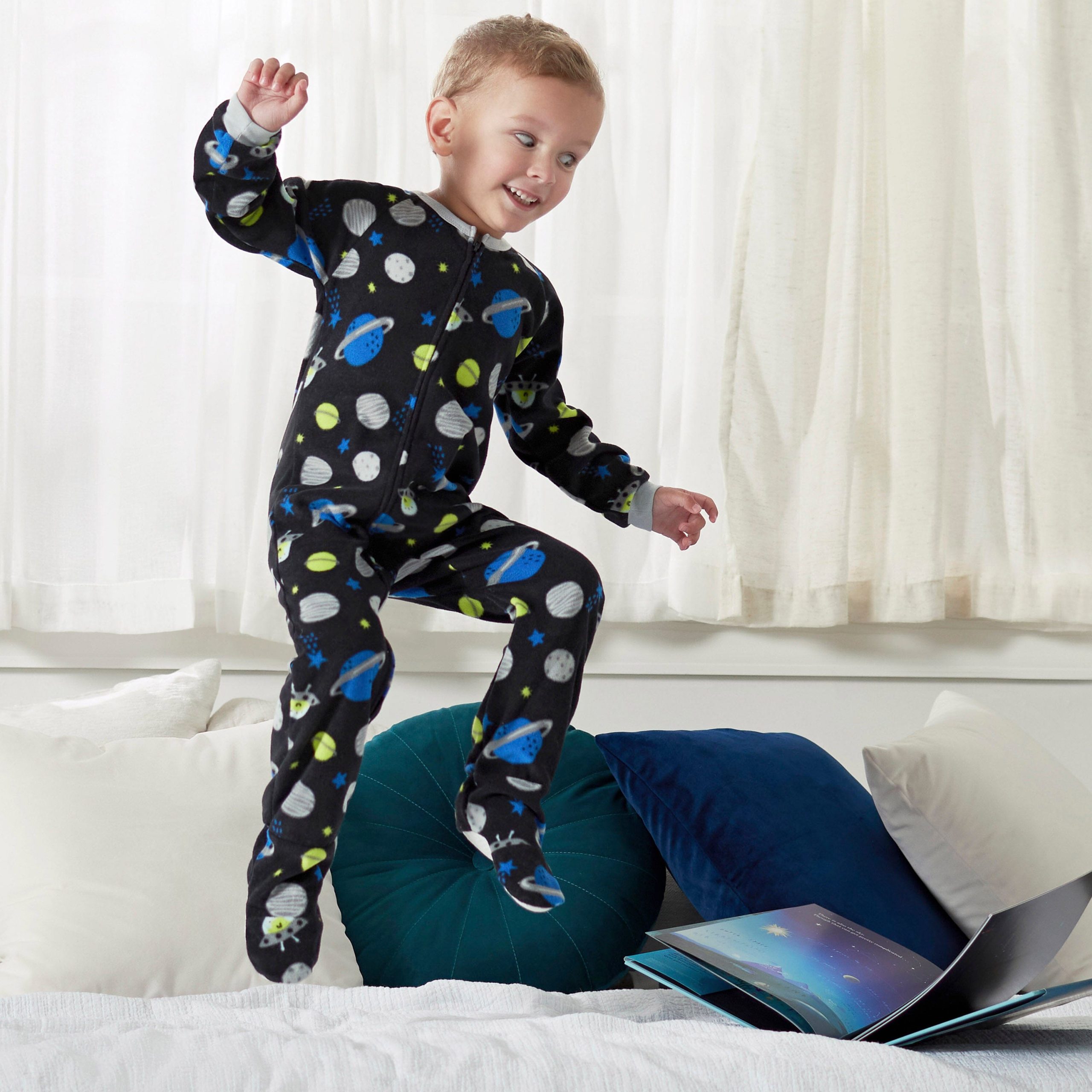 2-Pack Baby & Toddler Boys Deep Space Fleece Pajamas - Image 3