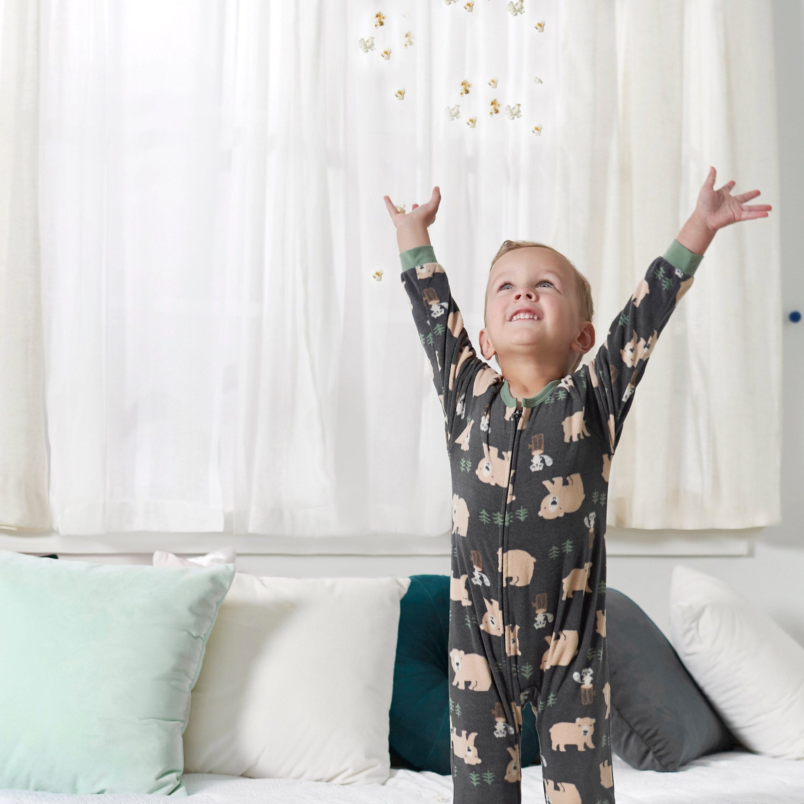 2-Pack Baby & Toddler Boys Brown Bears Fleece Pajamas - Image 3