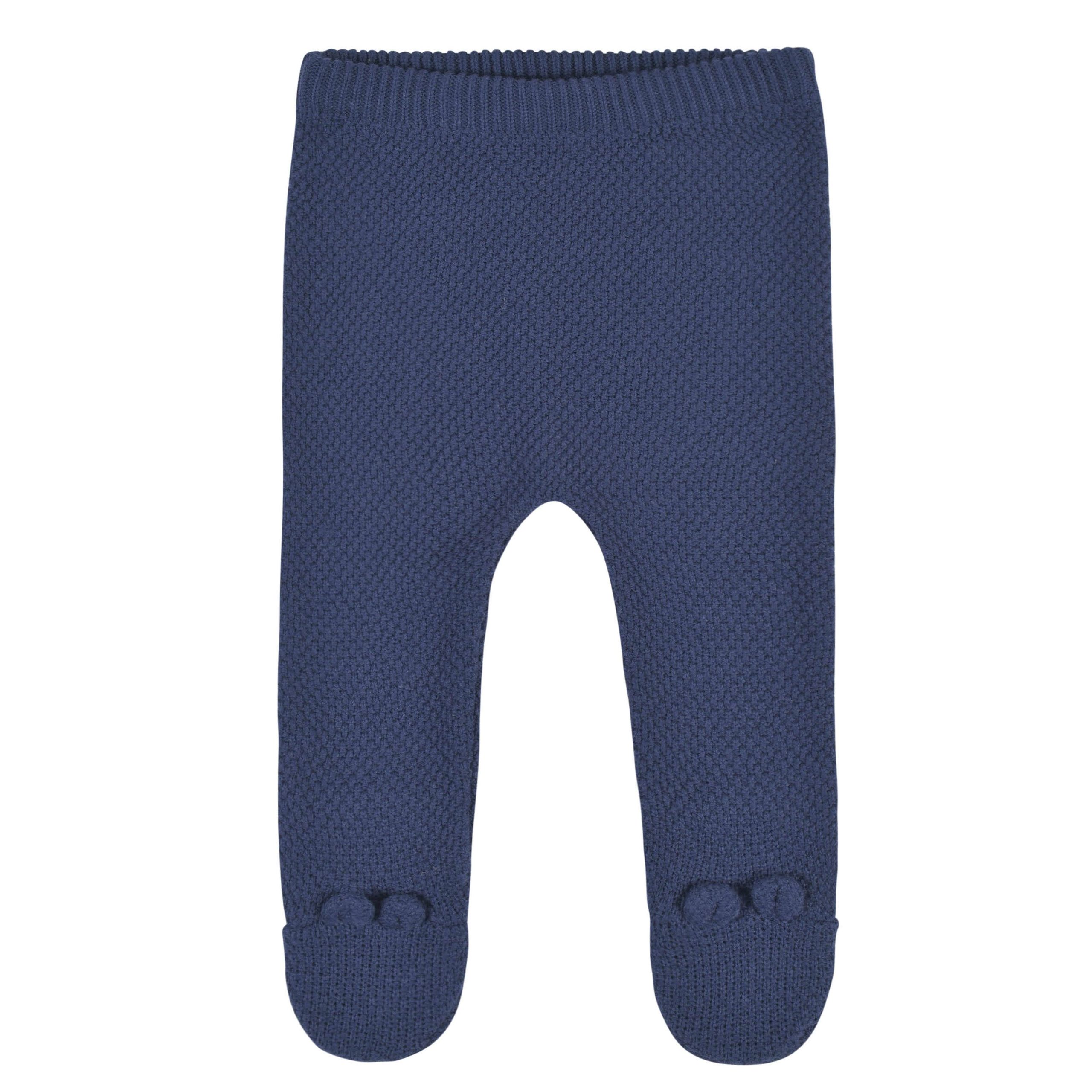 3-Piece Baby Boys Navy Knit Outfit & Blanket Set - Image 5
