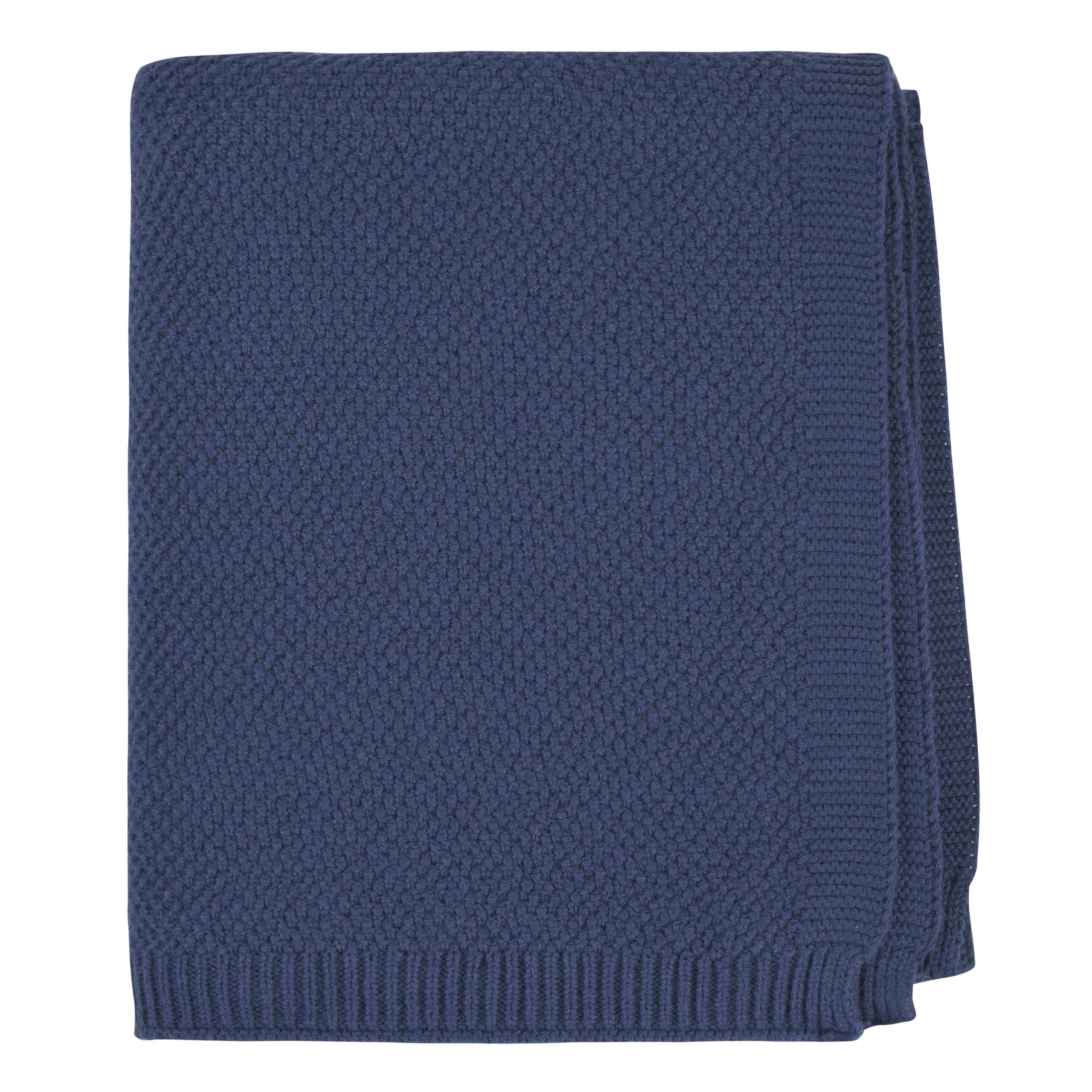 3-Piece Baby Boys Navy Knit Outfit & Blanket Set - Image 6