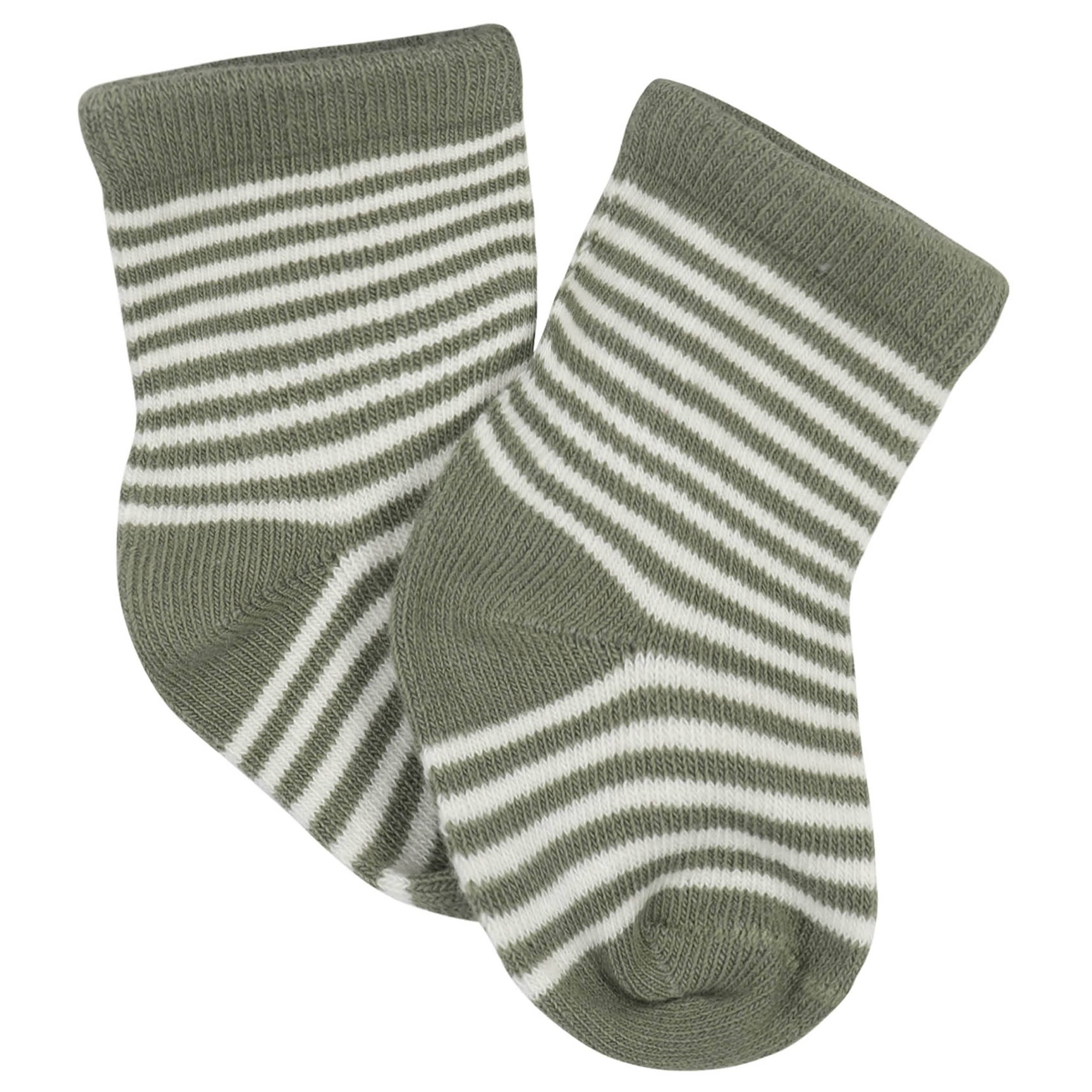 10-Pack Baby Boys Camping & White Wiggle Proof® Socks - Image 3