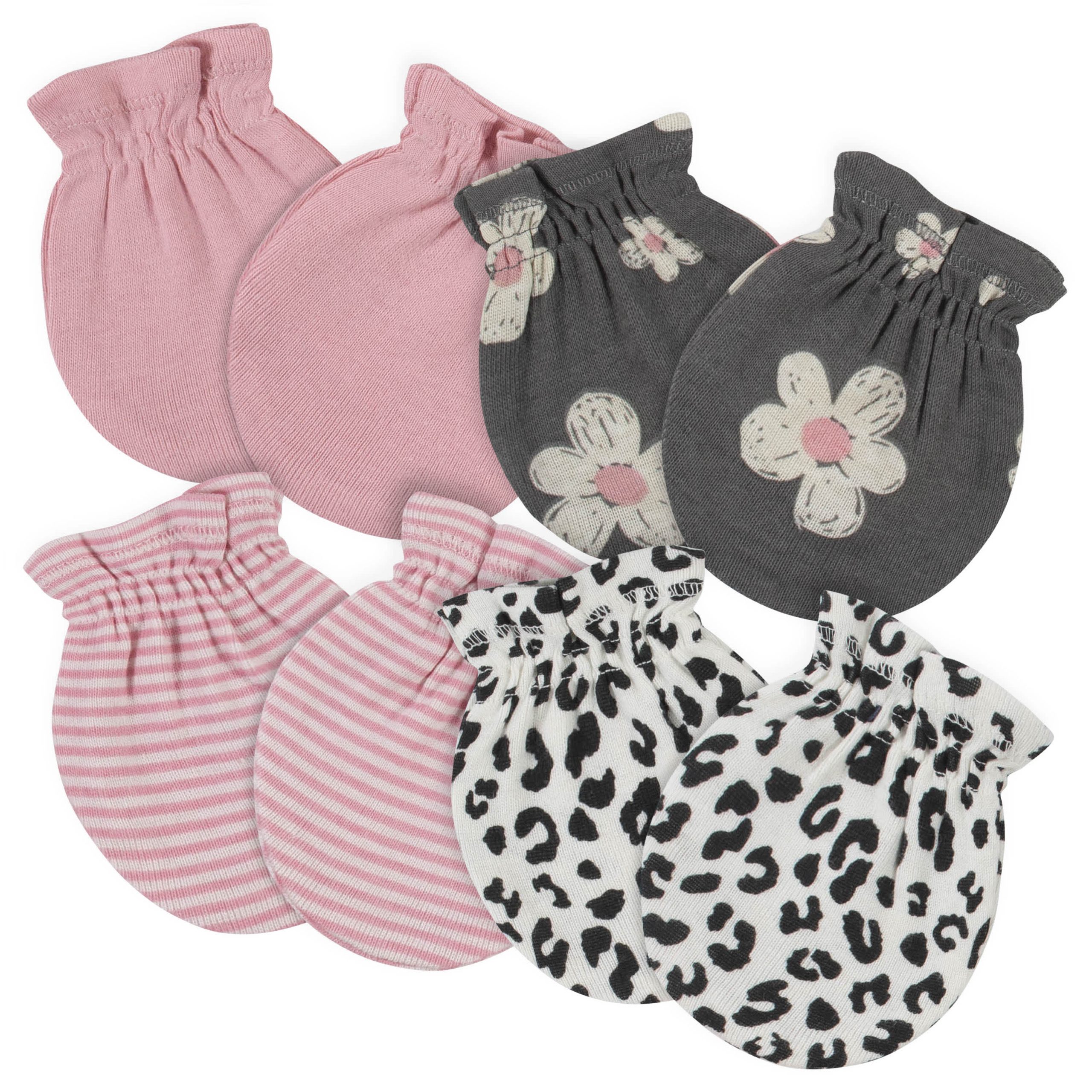 21-Piece Baby Girls Leopard Terry Bib, Burpcloth, Mittens, Cap and Bootie Sock Set - Image 6