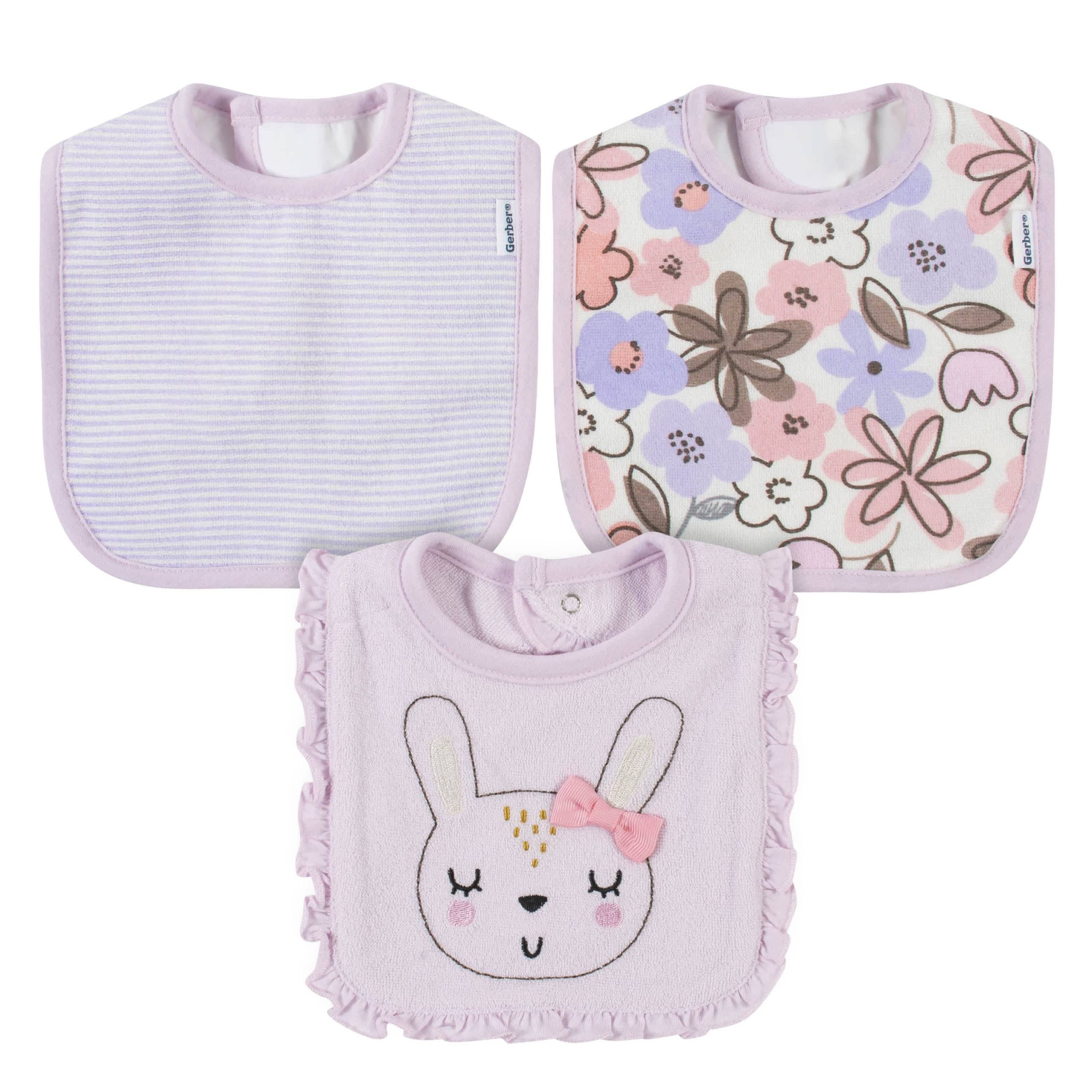 21-Piece Baby Girls Bunny Ballerina Terry Bib, Burpcloth, Mittens, Cap and Bootie Sock Set - Image 7