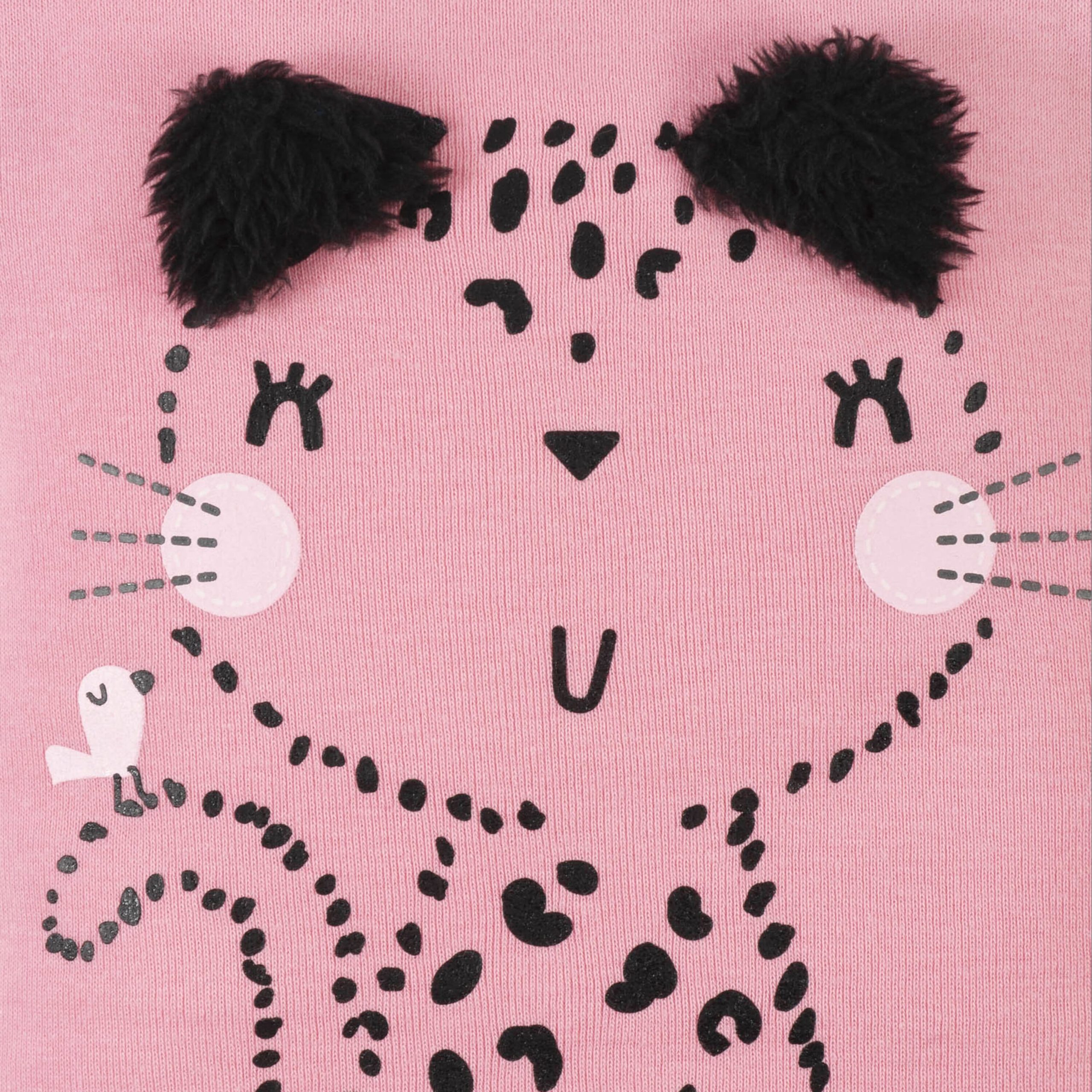 18-Piece Baby Girls Leopard Onesies® Bodysuit, Mitten, Cap, & Sock Set - Image 3