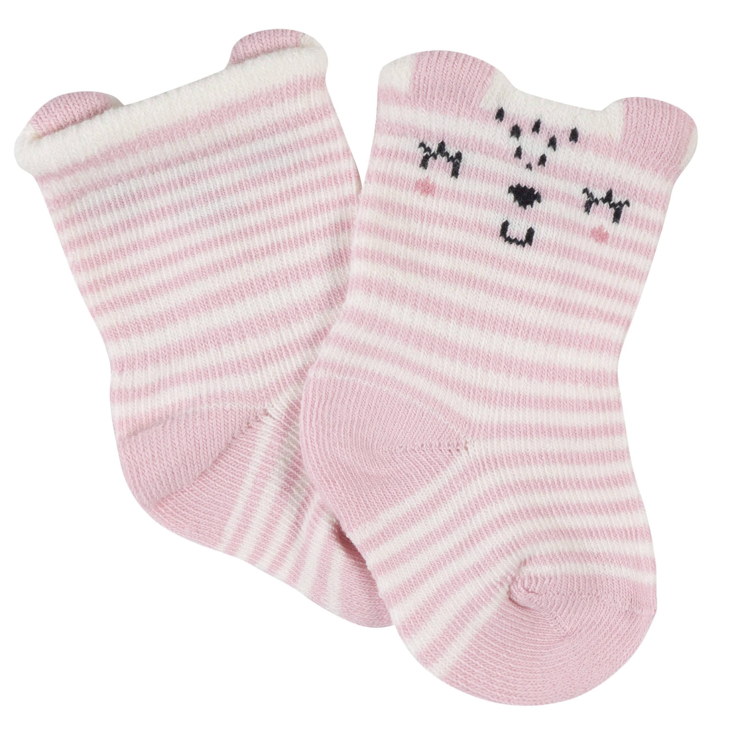 18-Piece Baby Girls Leopard Onesies® Bodysuit, Mitten, Cap, & Sock Set - Image 9