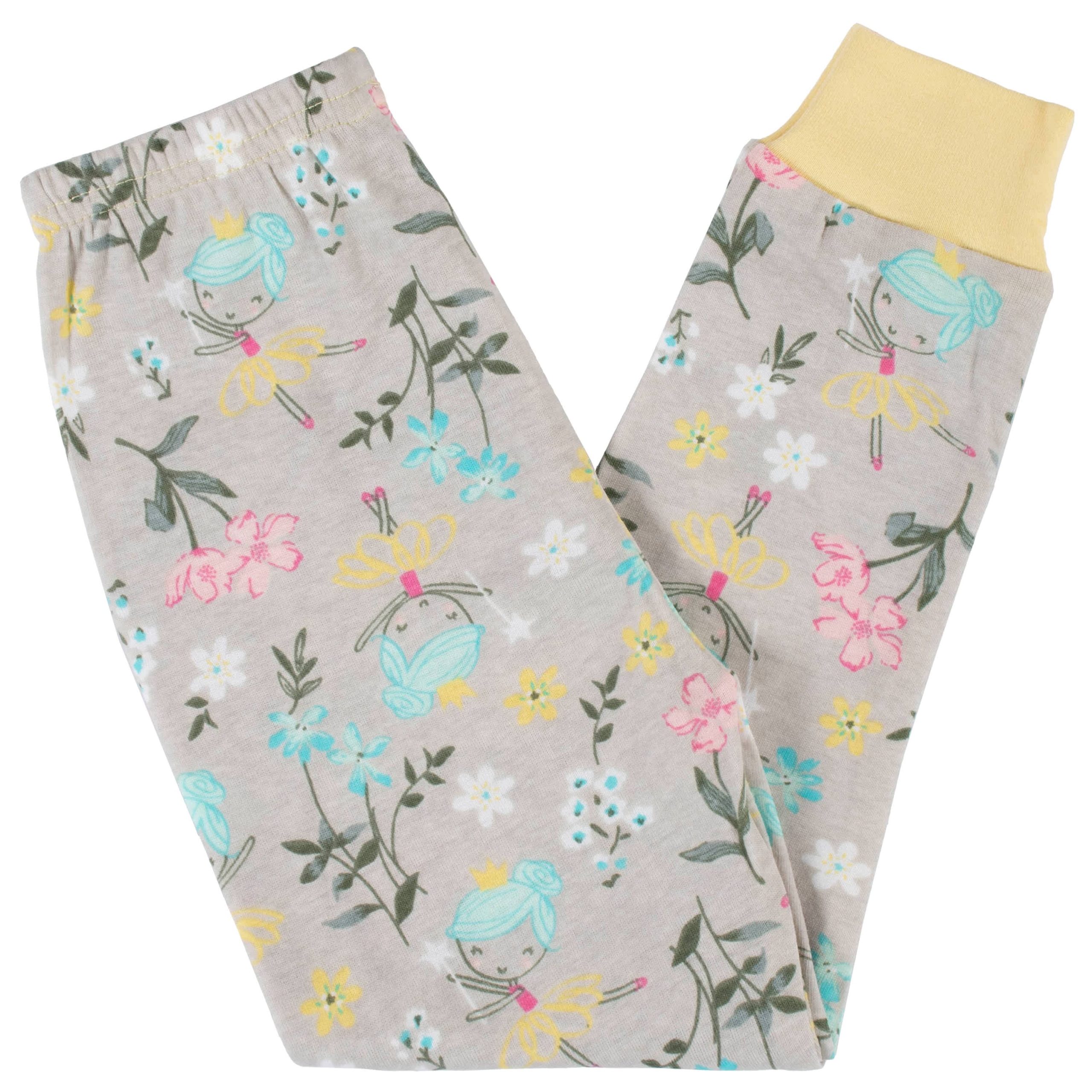 4-Piece Infant & Toddler Girls Yellow Garden Snug Fit Cotton Pajamas - Image 6