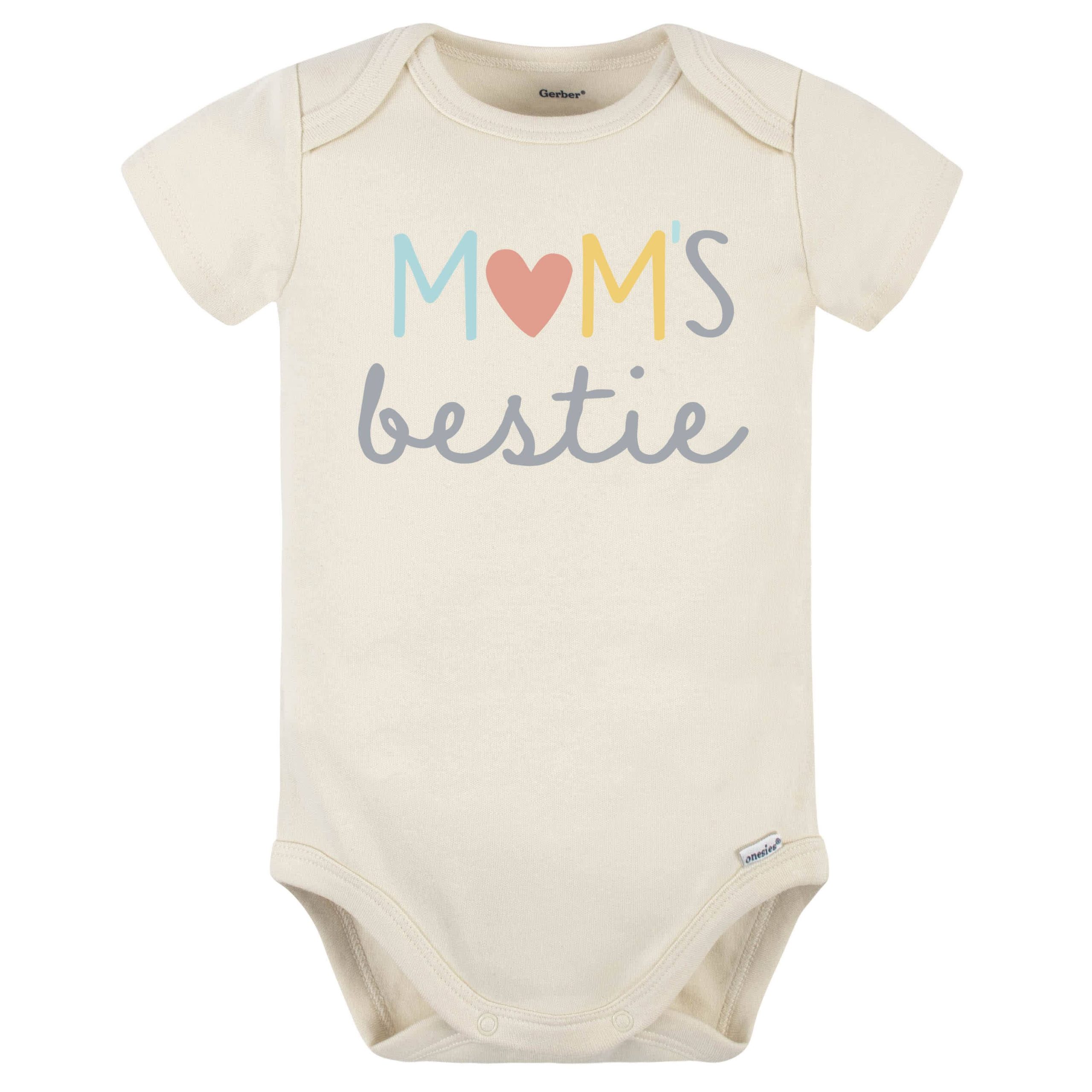 Baby Girls "Mom's Bestie" Short Sleeve Onesies® Bodysuit