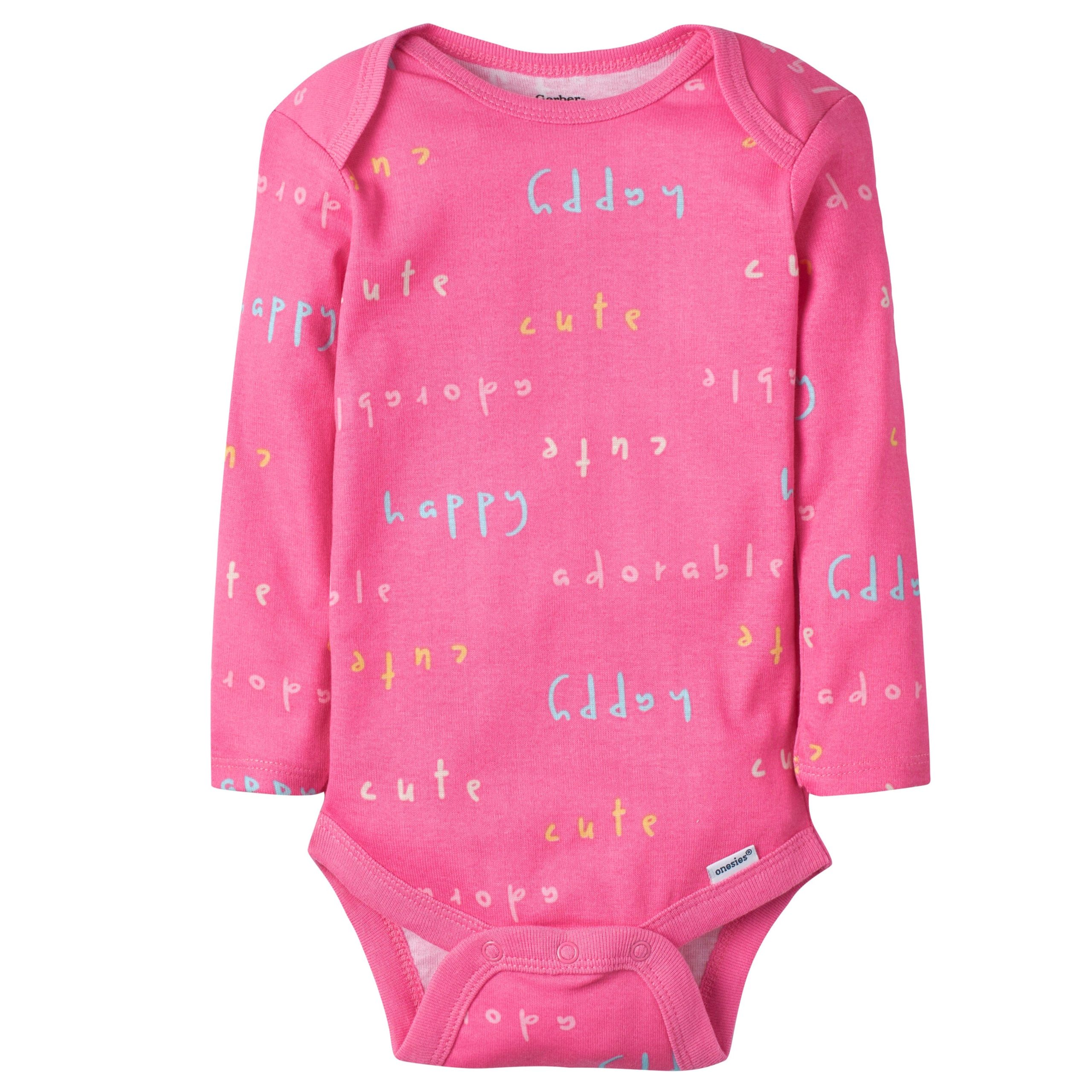 5-Pack Baby Girls Bear Long Sleeve Onesies® Bodysuits - Image 5