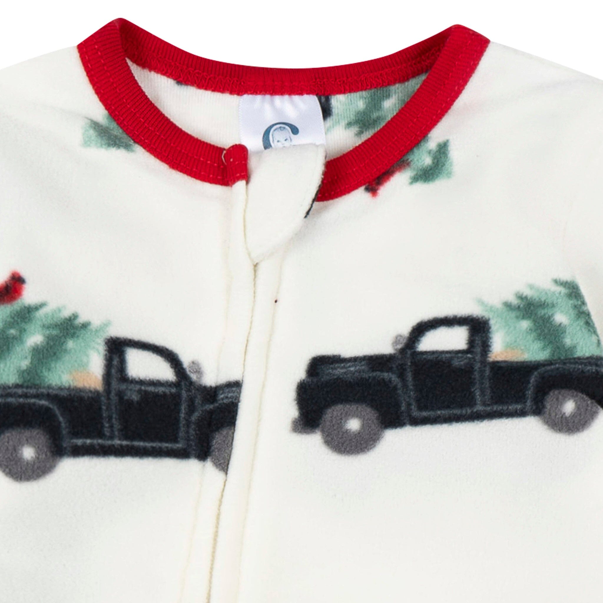 2-Pack Baby & Toddler Neutral Trucks Footed Fleece Pajamas - Image 7