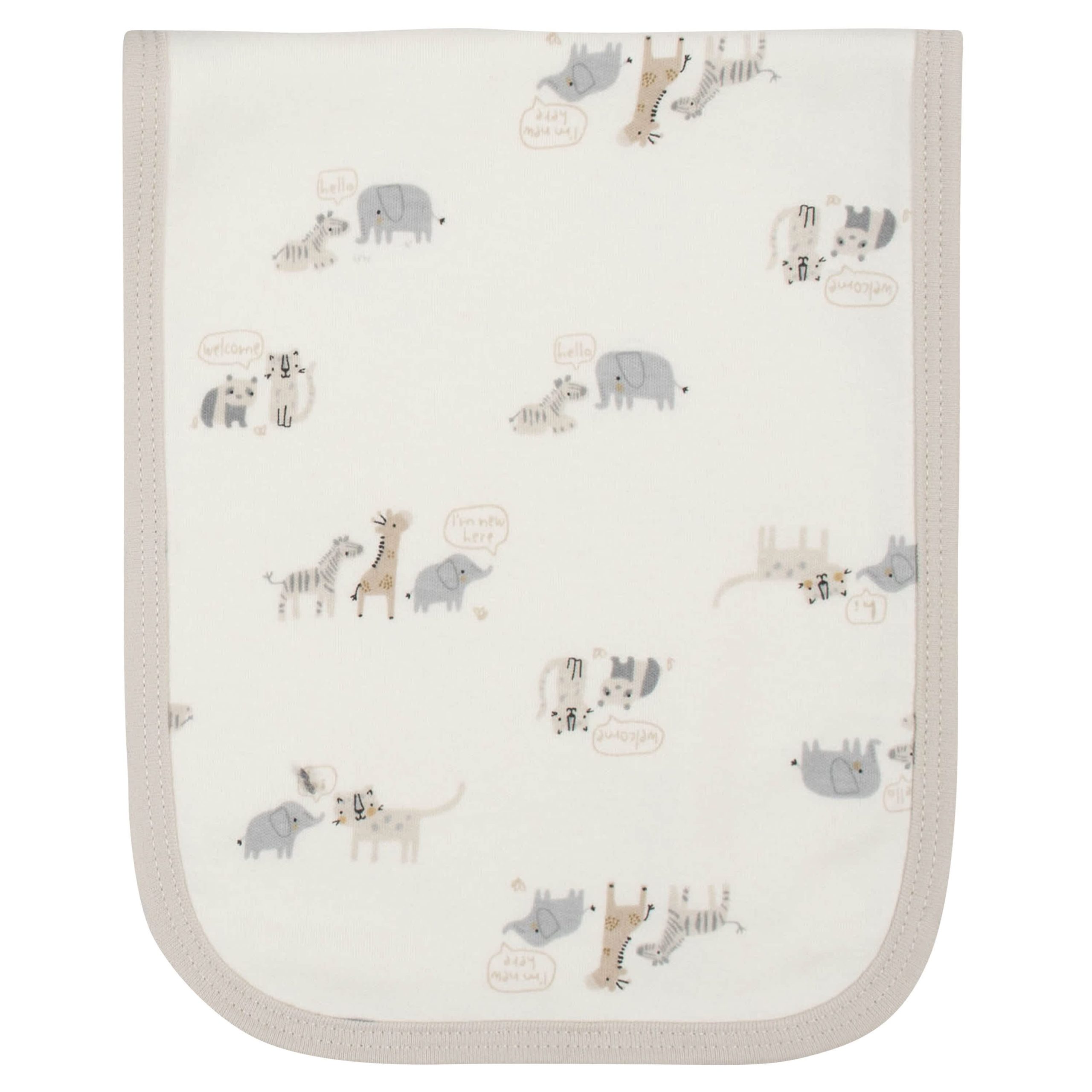 4-Pack Baby Neutral Safari Terry Burp Cloths - Image 2