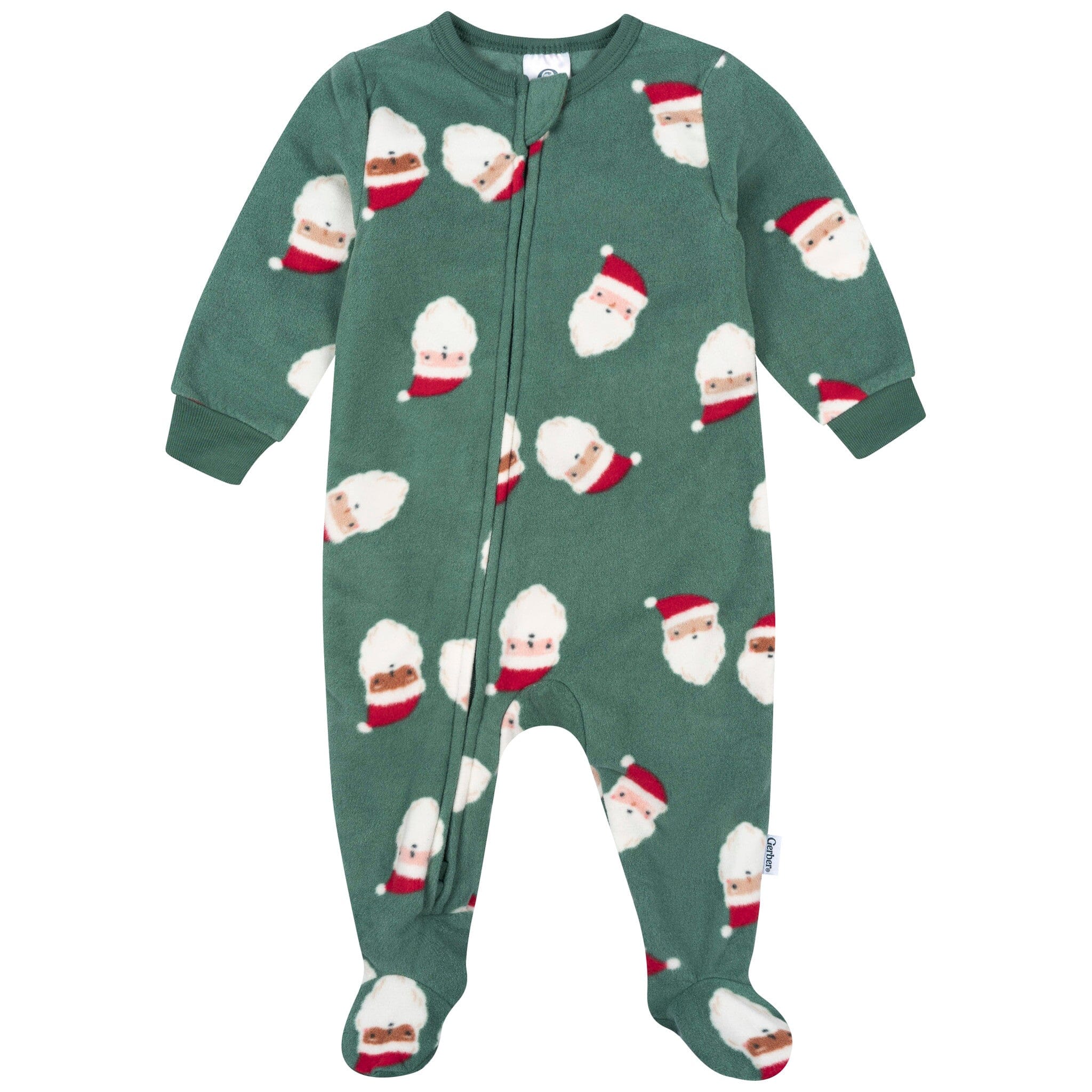 2-Pack Baby & Toddler Neutral Santas Footed Fleece Pajamas - Image 3
