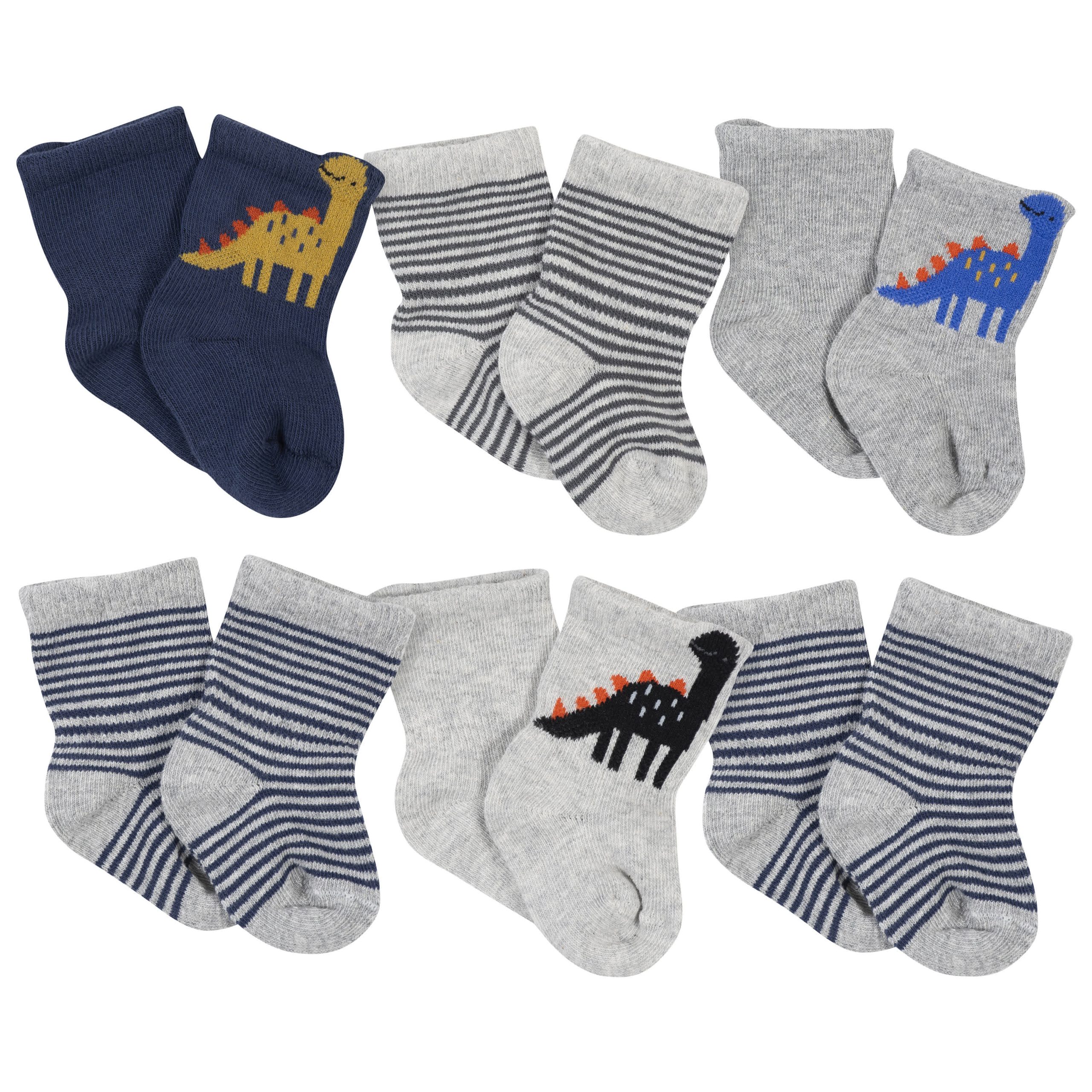 6-Pack Baby Boys Dino Wiggle Proof® Socks