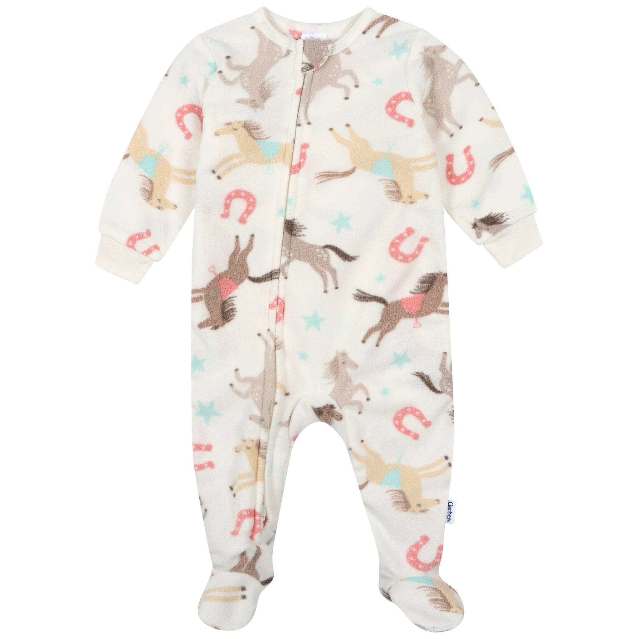 2-Pack Baby & Toddler Girls Horses Footed Fleece Pajamas - Image 2