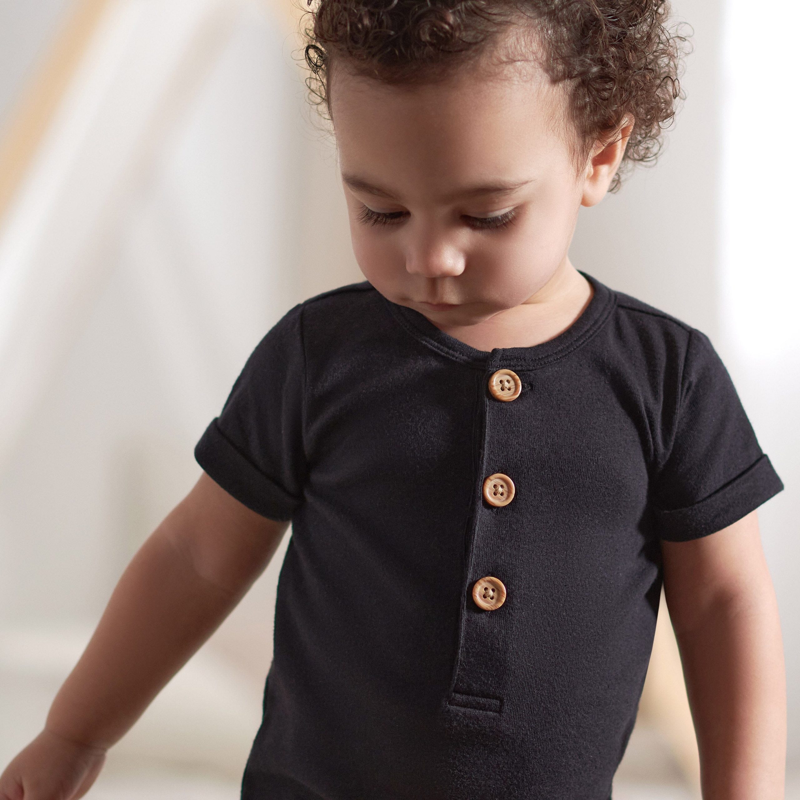 2-Pack Baby Boys Fossils & Black Short Sleeve Rompers - Image 3