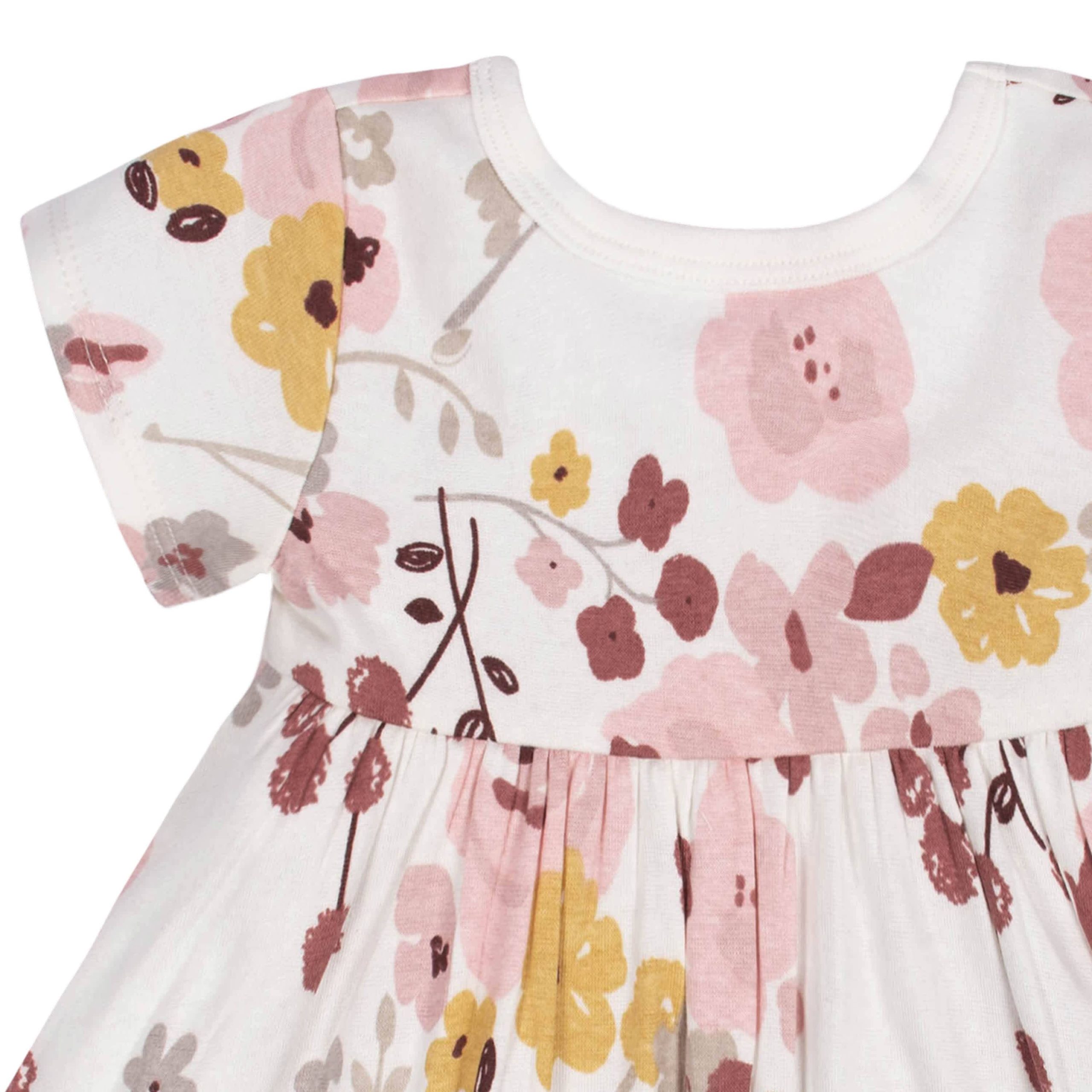 2-Pack Baby Girls Pink Floral Short Sleeve Dresses - Image 4