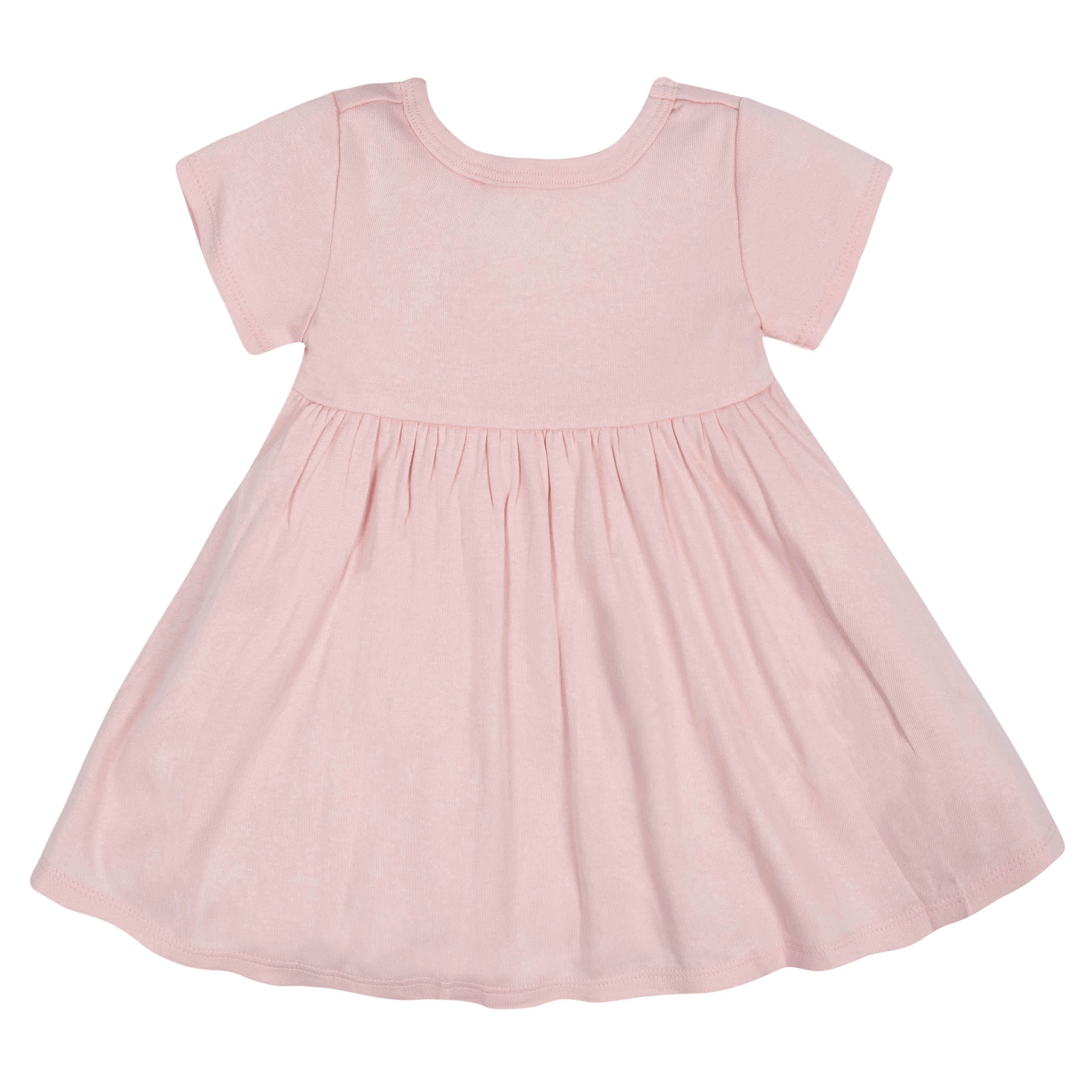 2-Pack Baby Girls Pink Floral Short Sleeve Dresses - Image 7