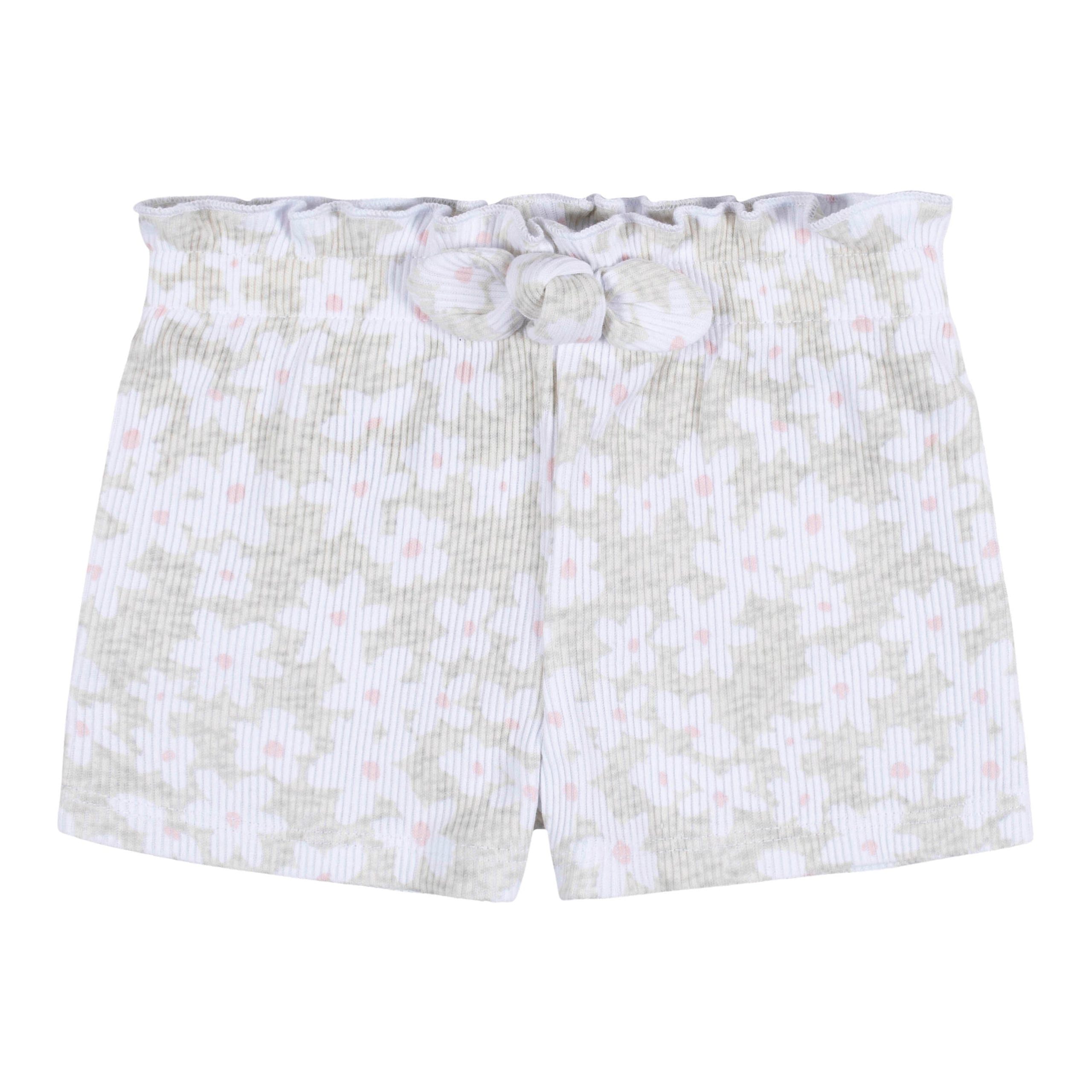 3-Pack Baby & Toddler Girls Sweet Florals Pull-On Knit Shorts - Image 6
