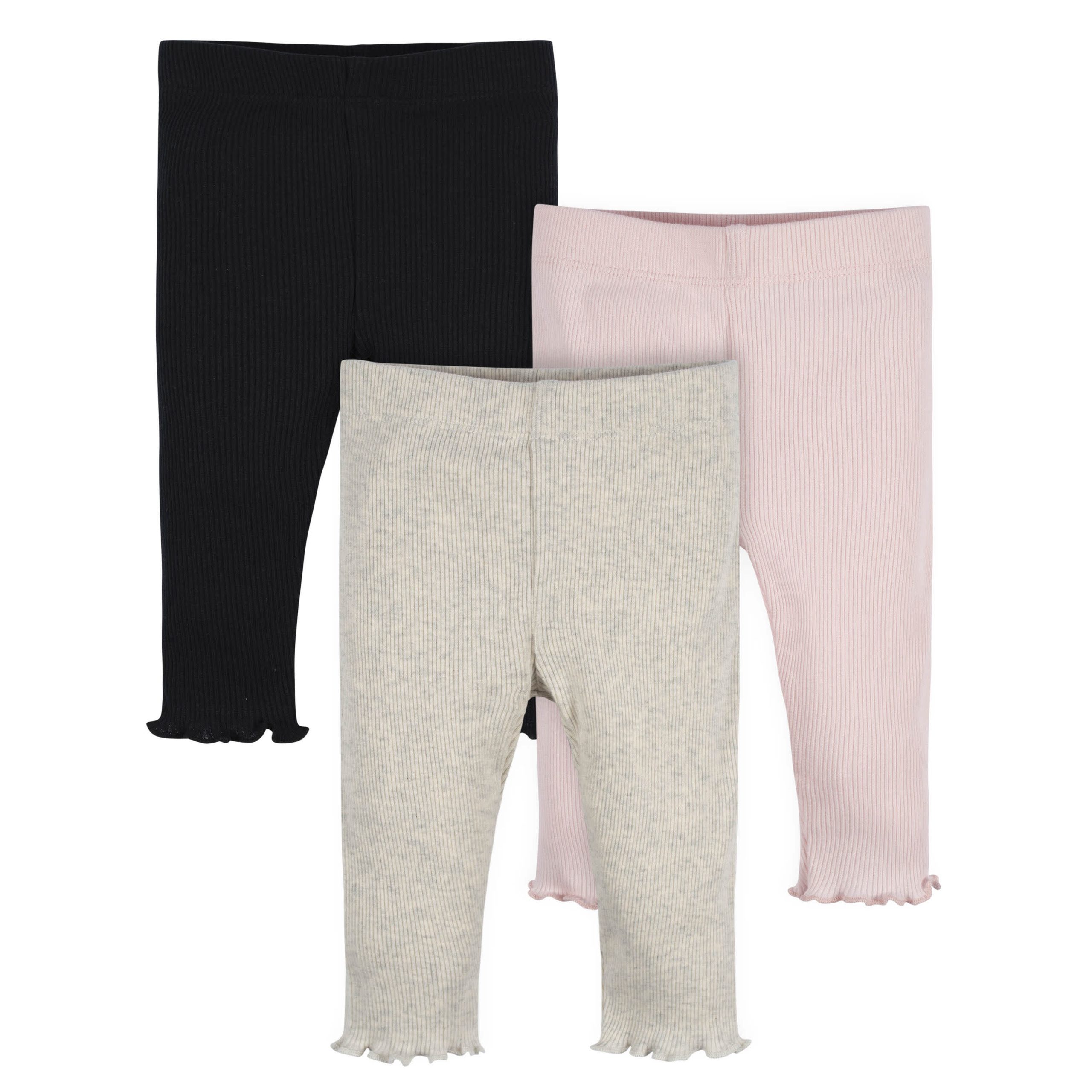 3-Pack Baby & Toddler Girls Sweet Florals Pull-On Knit Leggings