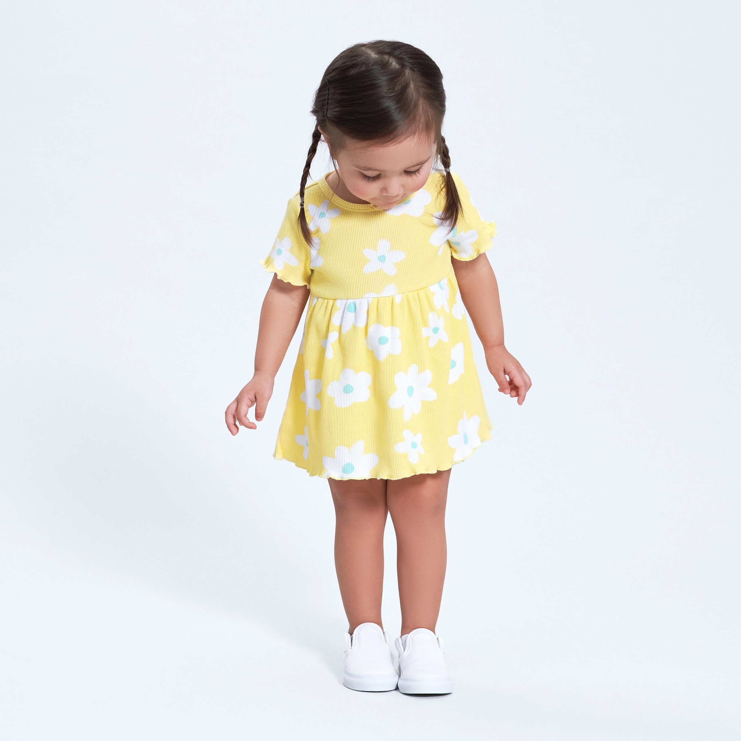 2-Pack Toddler Girls Picnic Day Dreams Short Sleeve Cotton Dresses - Image 2