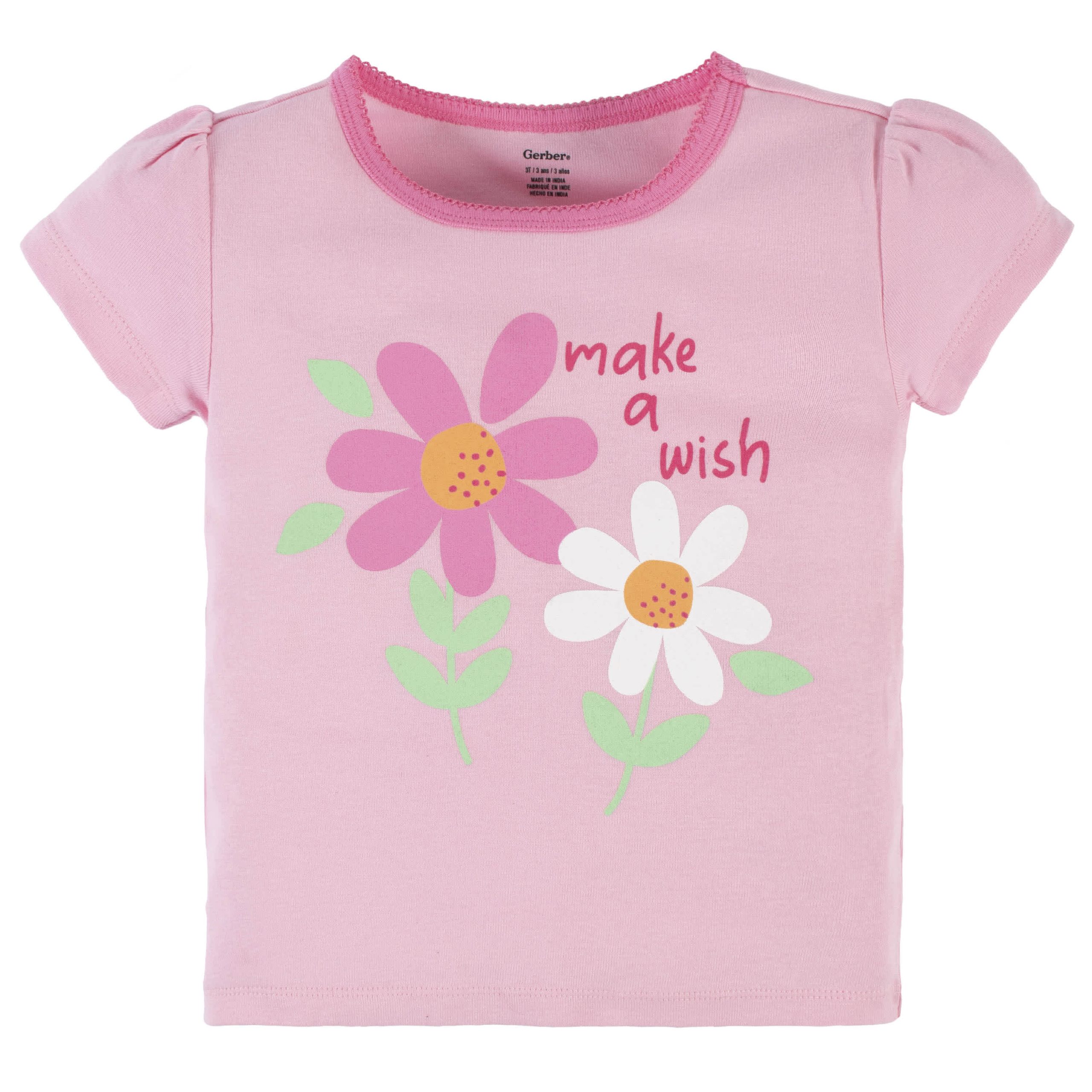 4-Piece Infant & Toddler Girls Summer Blossom Tees, Skort & Pants Set - Image 4