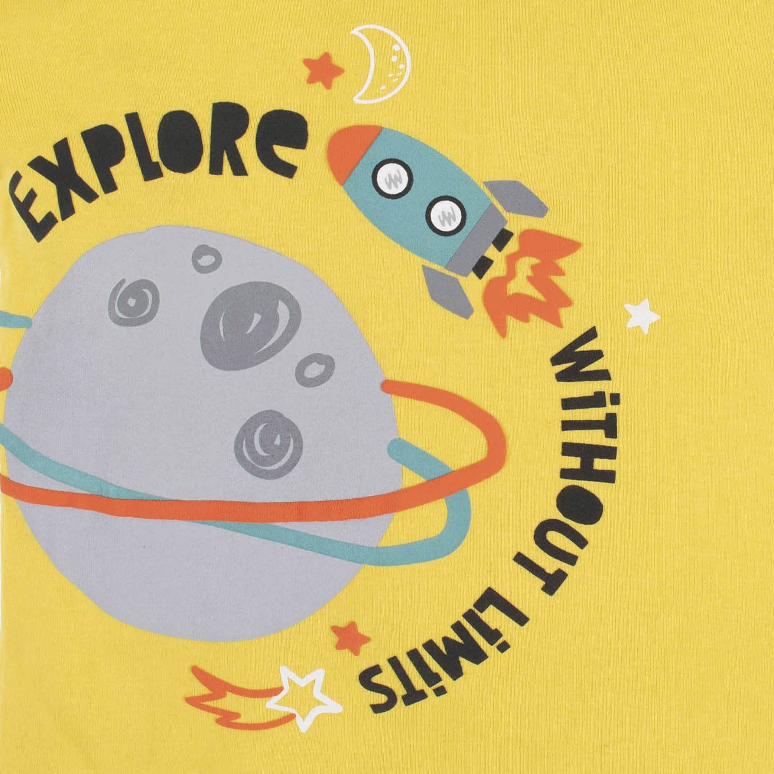 4-Piece Infant & Toddler Boys Blast Off Tees, Shorts & Pants Set - Image 3