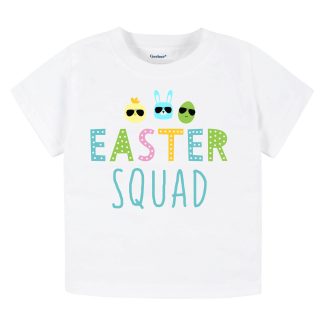 Infant & Toddler Neutral "Easter Squad" Short Sleeve Tee