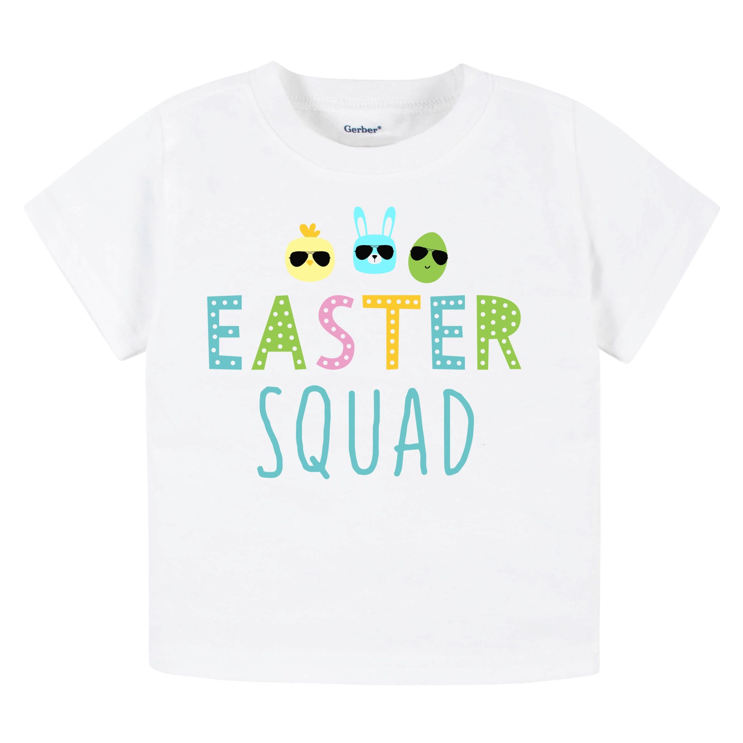 Infant & Toddler Neutral "Easter Squad" Short Sleeve Tee