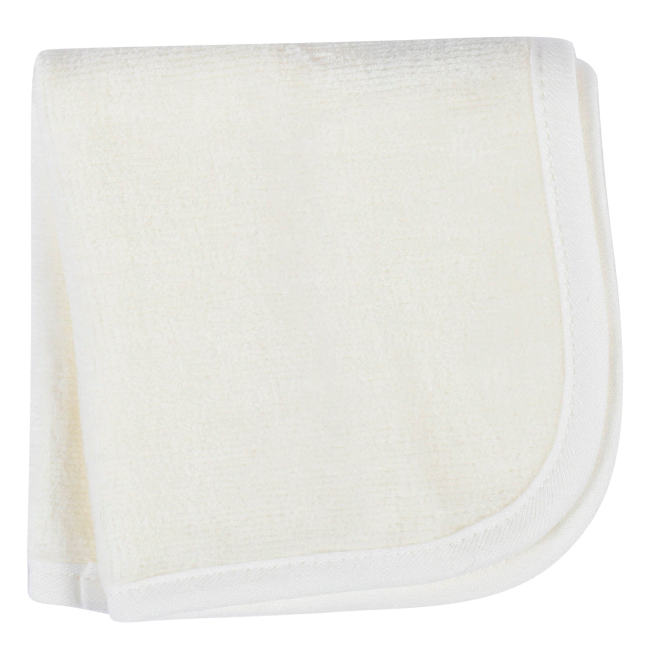 Embroidered 4-Piece Boys Striped Blue Hooded Towel & Washcloths Set - Image 2
