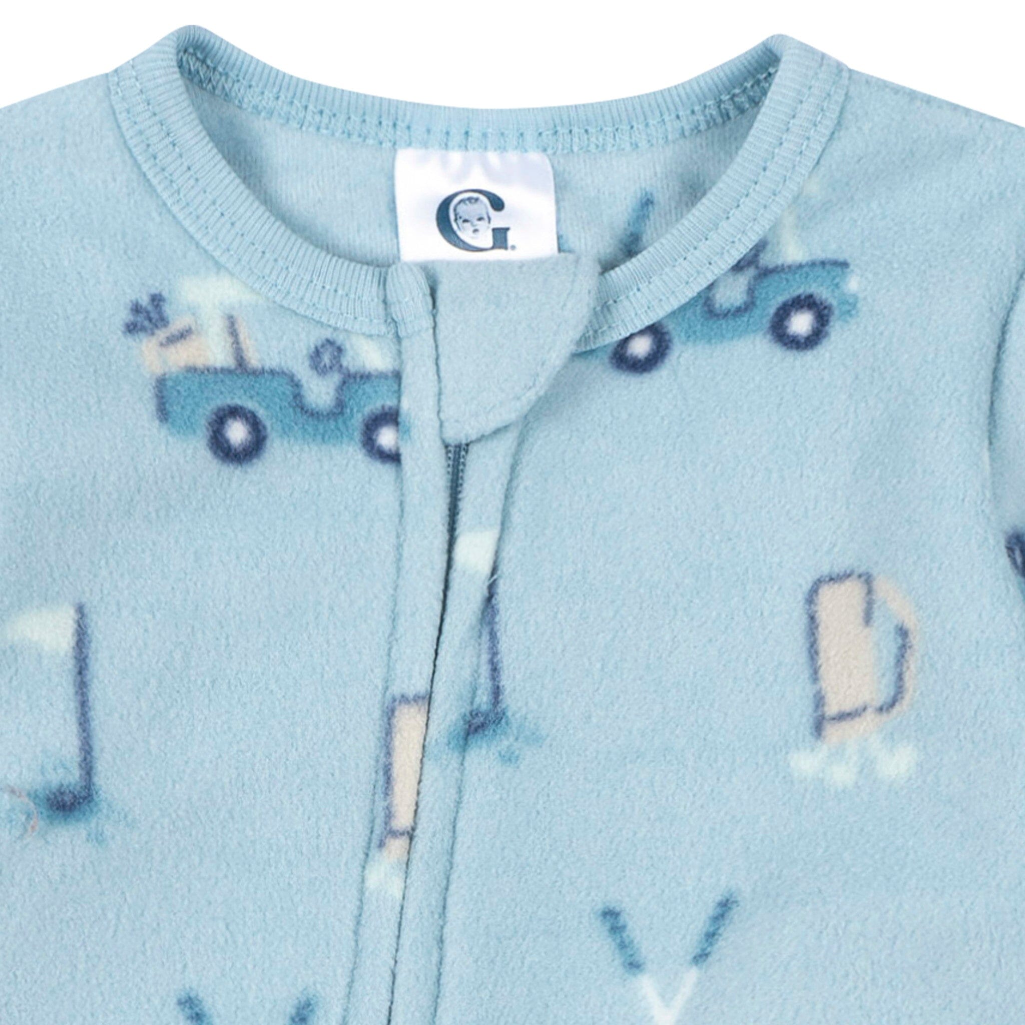 2-Pack Baby & Toddler Boys Golf Footed Fleece Pajamas - Image 7