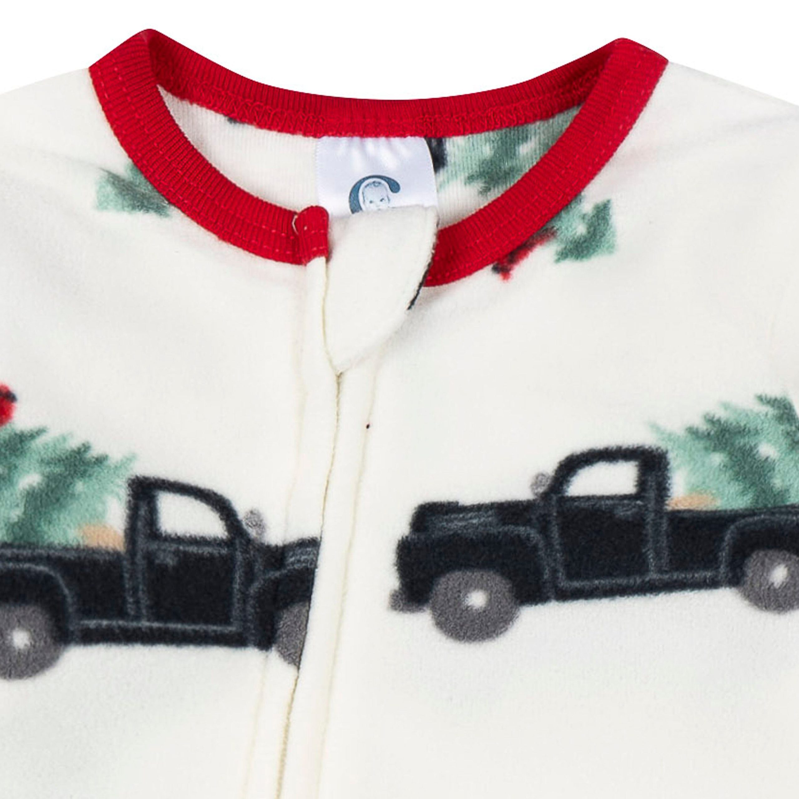 Baby & Toddler Neutral Trucks Footed Fleece Pajamas - Image 6