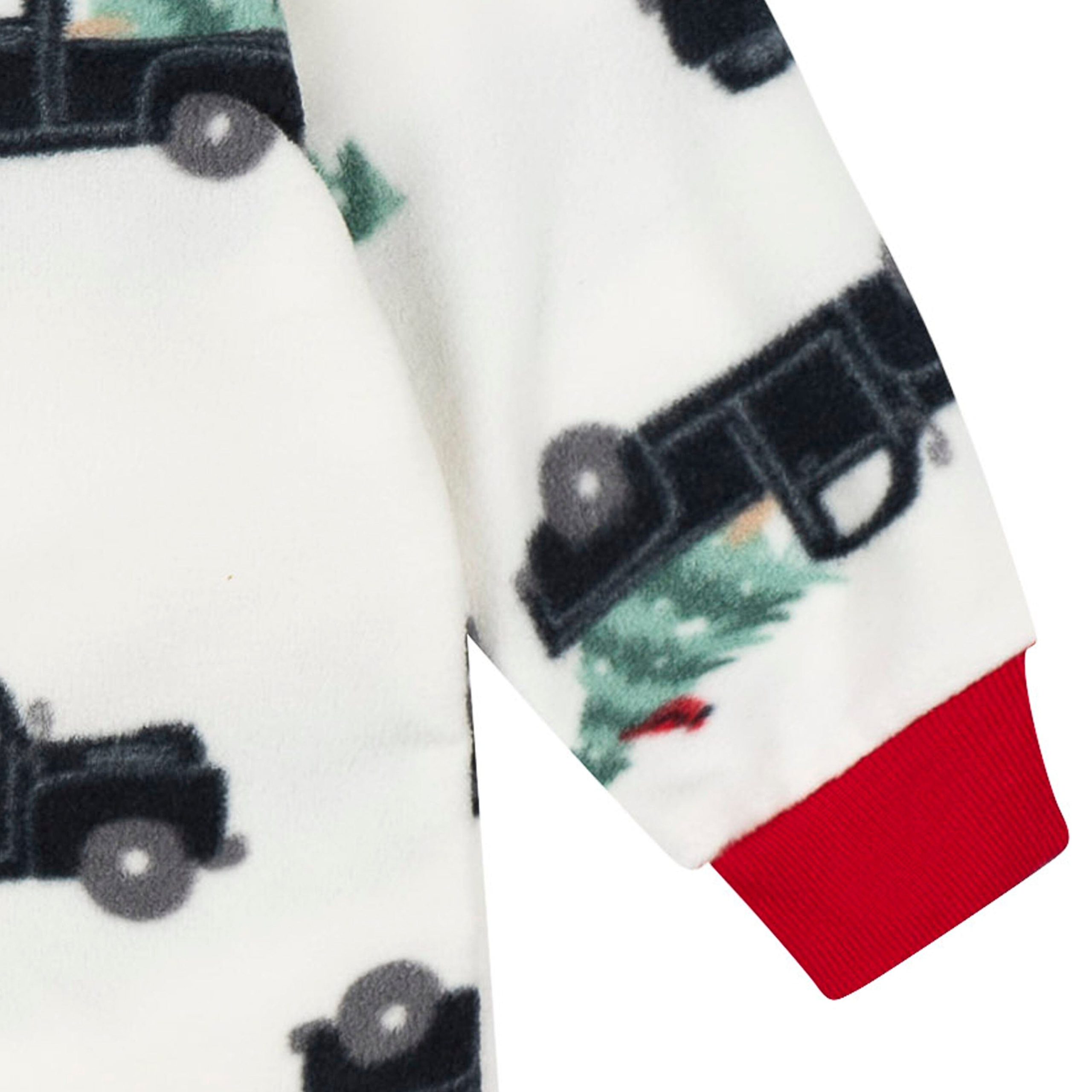 Baby & Toddler Neutral Trucks Footed Fleece Pajamas - Image 7