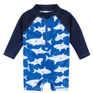 Toddler Boys UPF 50+ Shark Zone Rash Guard, 5T