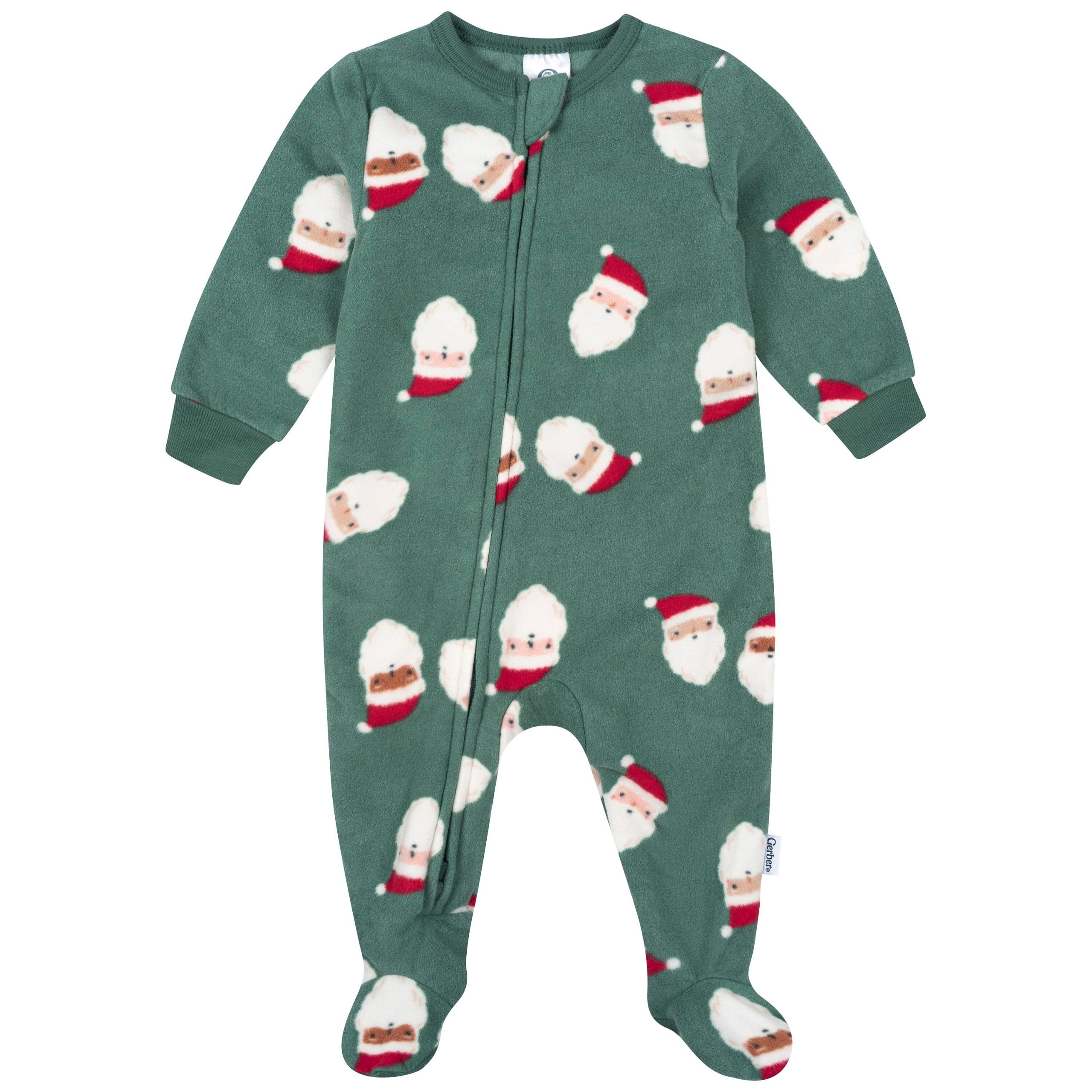 Baby & Toddler Neutral Santas Footed Fleece Pajamas