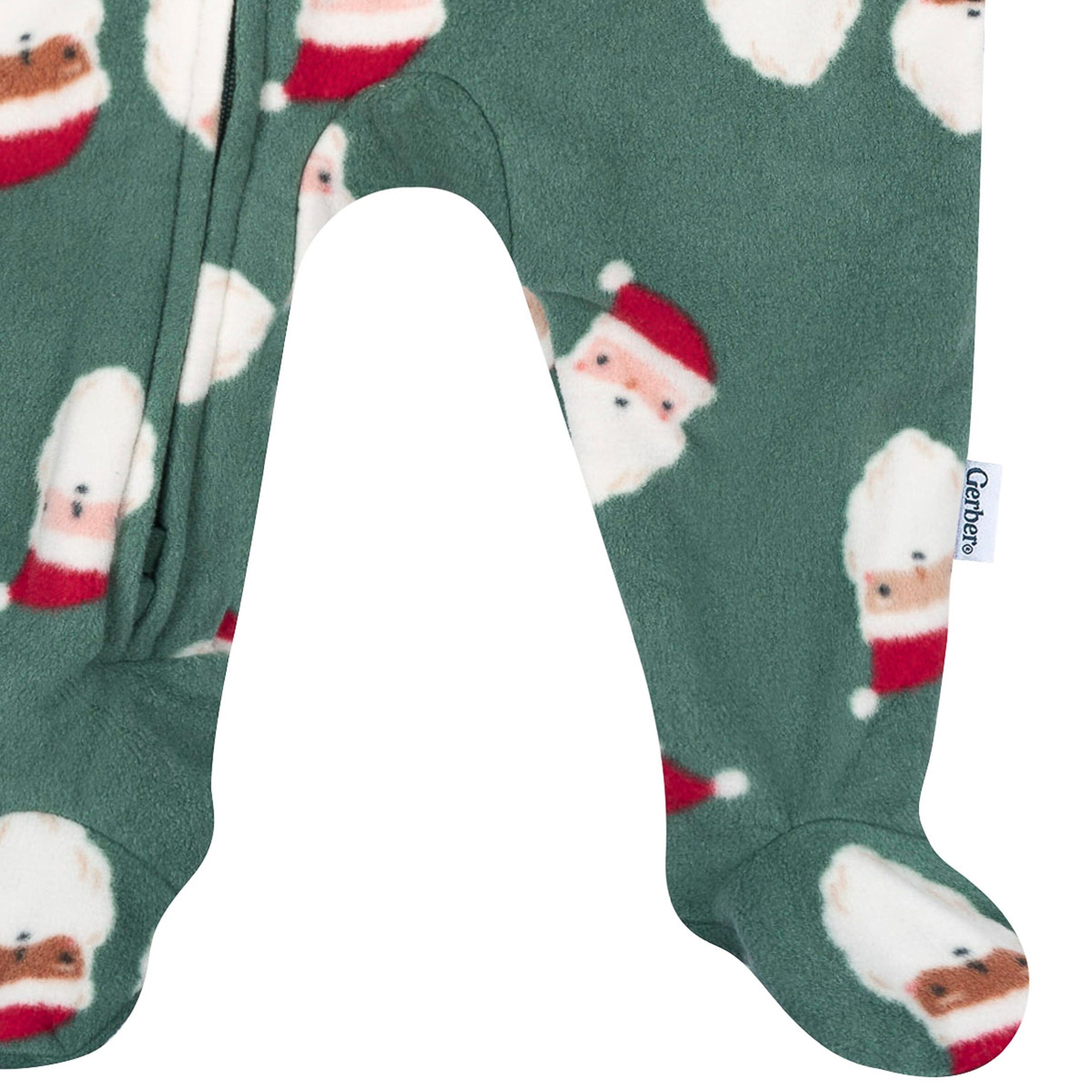 Baby & Toddler Neutral Santas Footed Fleece Pajamas - Image 5