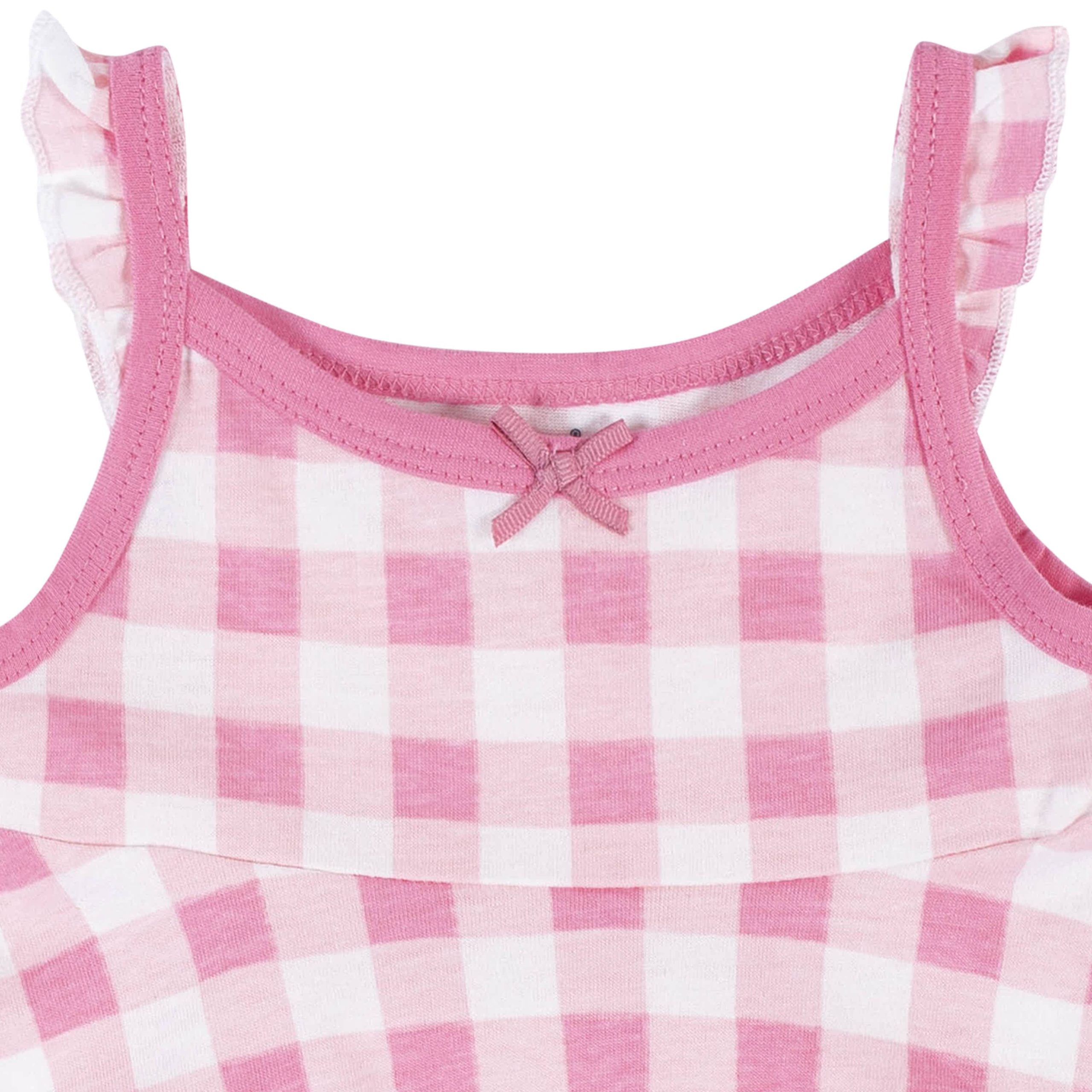 3-Piece Baby & Toddler Girls Summer Blossom Dress, Diaper Cover & Sun Hat Set - Image 2