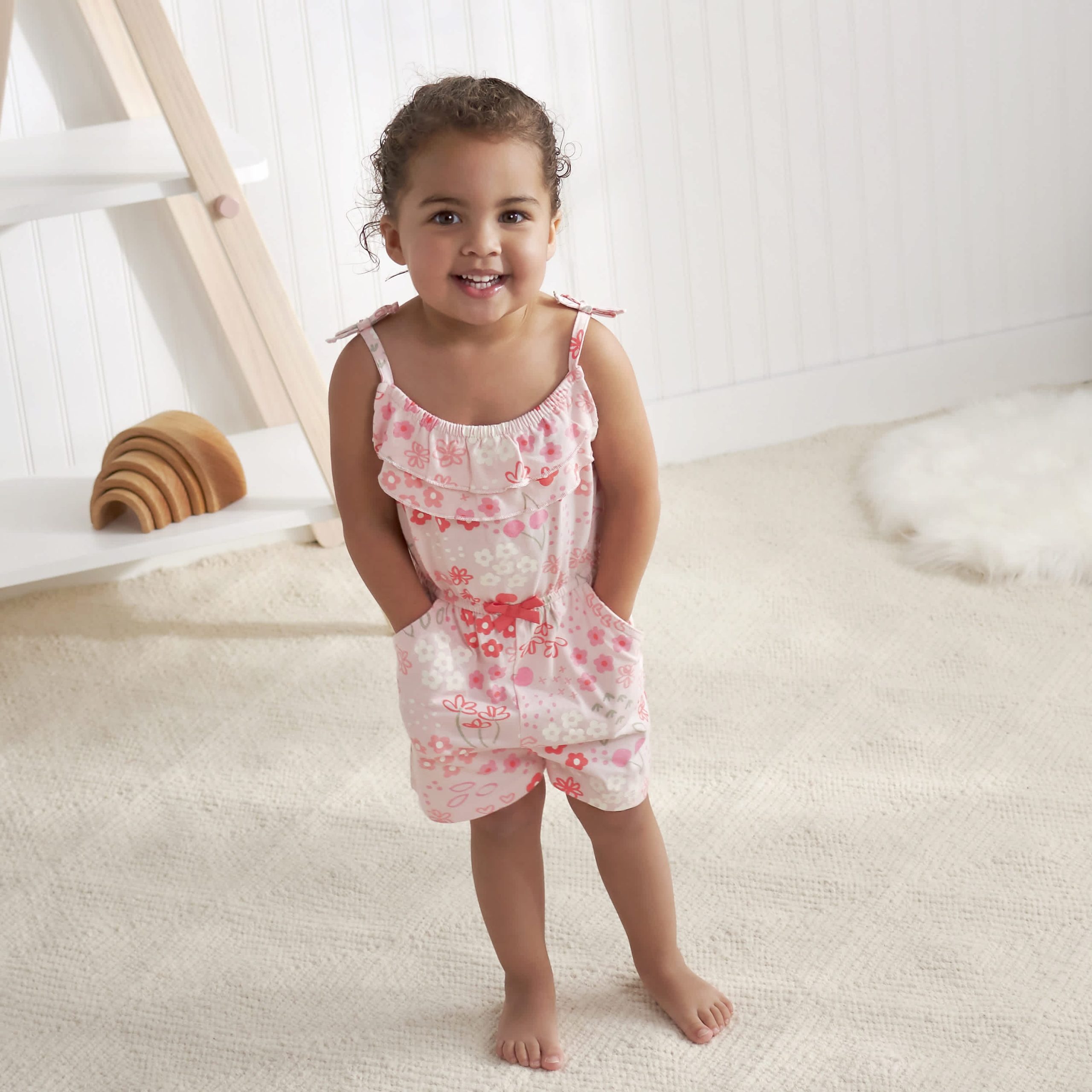 2-Pack Baby & Toddler Girls Cherry Kisses Tank Rompers - Image 3