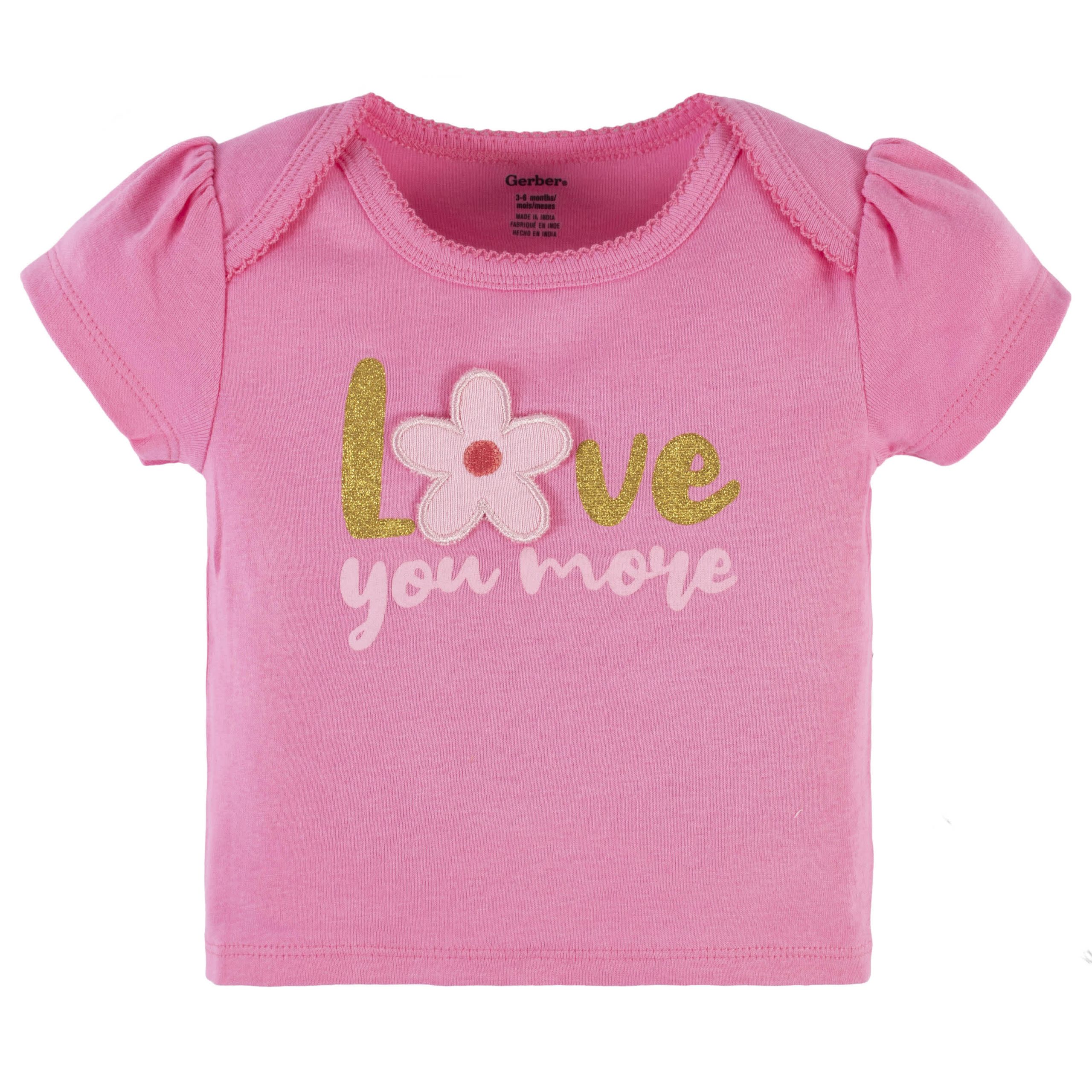 4-Piece Baby Girls Summer Blossom Onesies® Bodysuit, Tee, Skort & Pant Set - Image 2