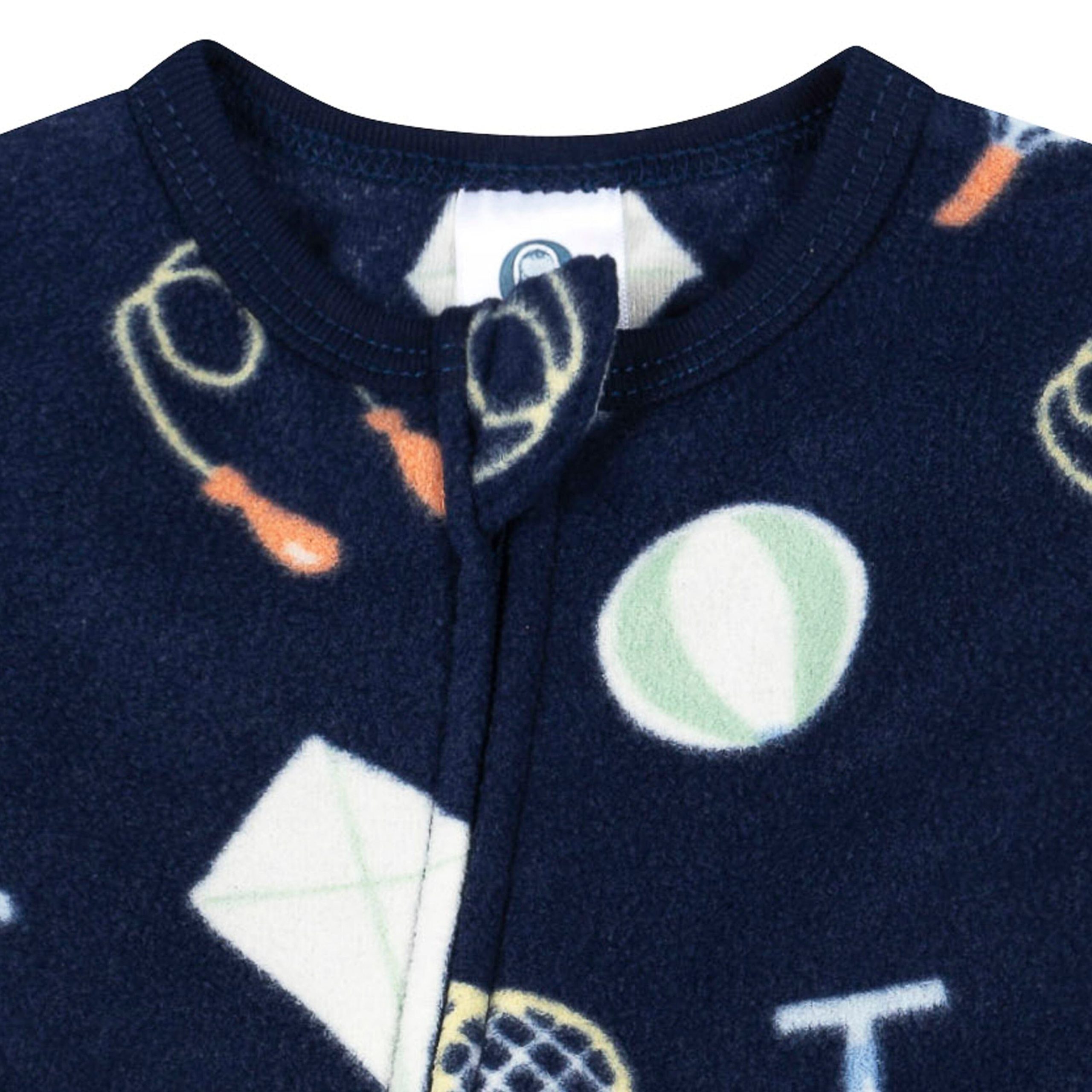 Baby & Toddler Neutral Playtime Footed Fleece Pajamas - Image 2