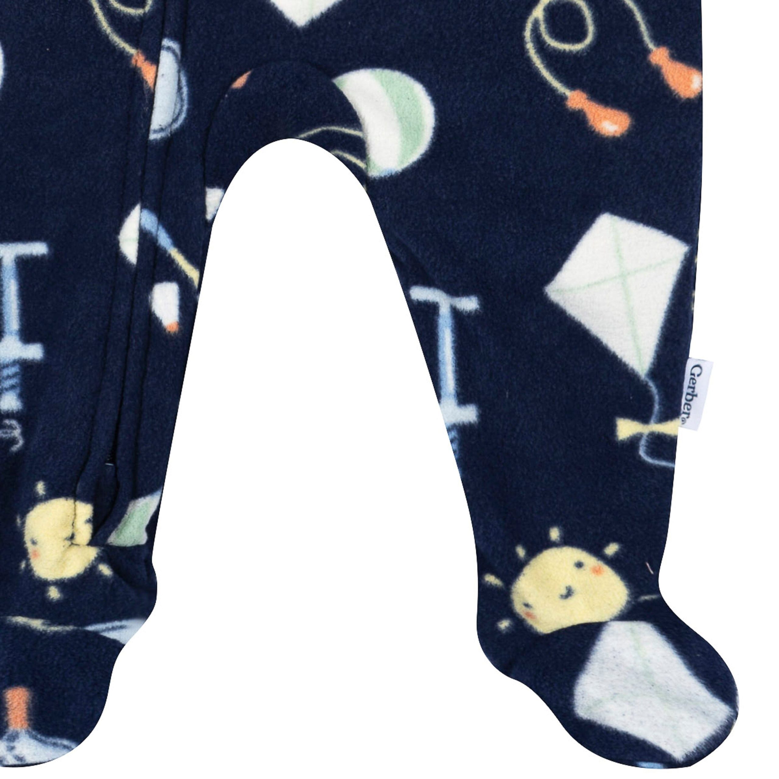 Baby & Toddler Neutral Playtime Footed Fleece Pajamas - Image 4