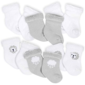 6-Pack Baby Neutral Lamb Wiggle-Proof® Terry Bootie Socks