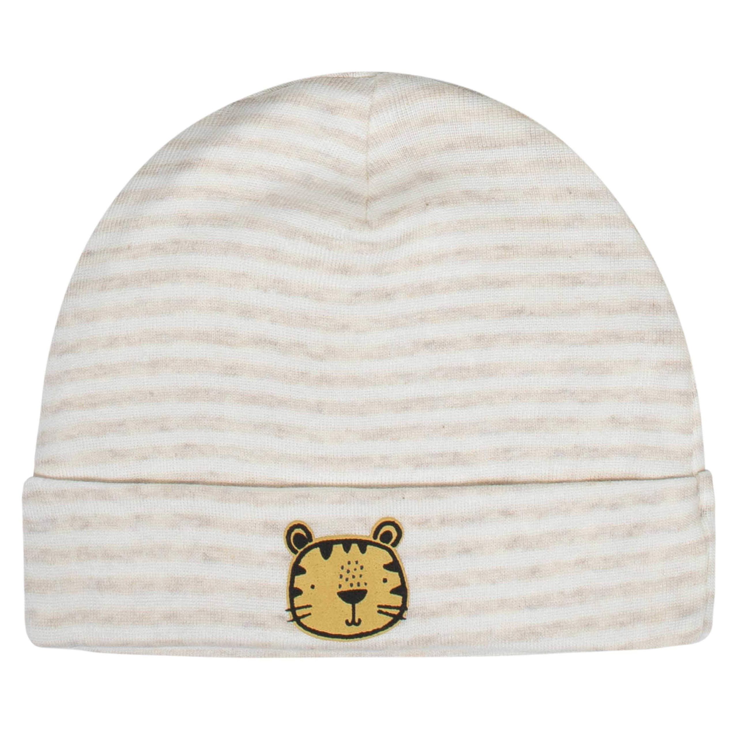 8-Piece Baby Boys Tiger Caps and Mittens Set - Image 2