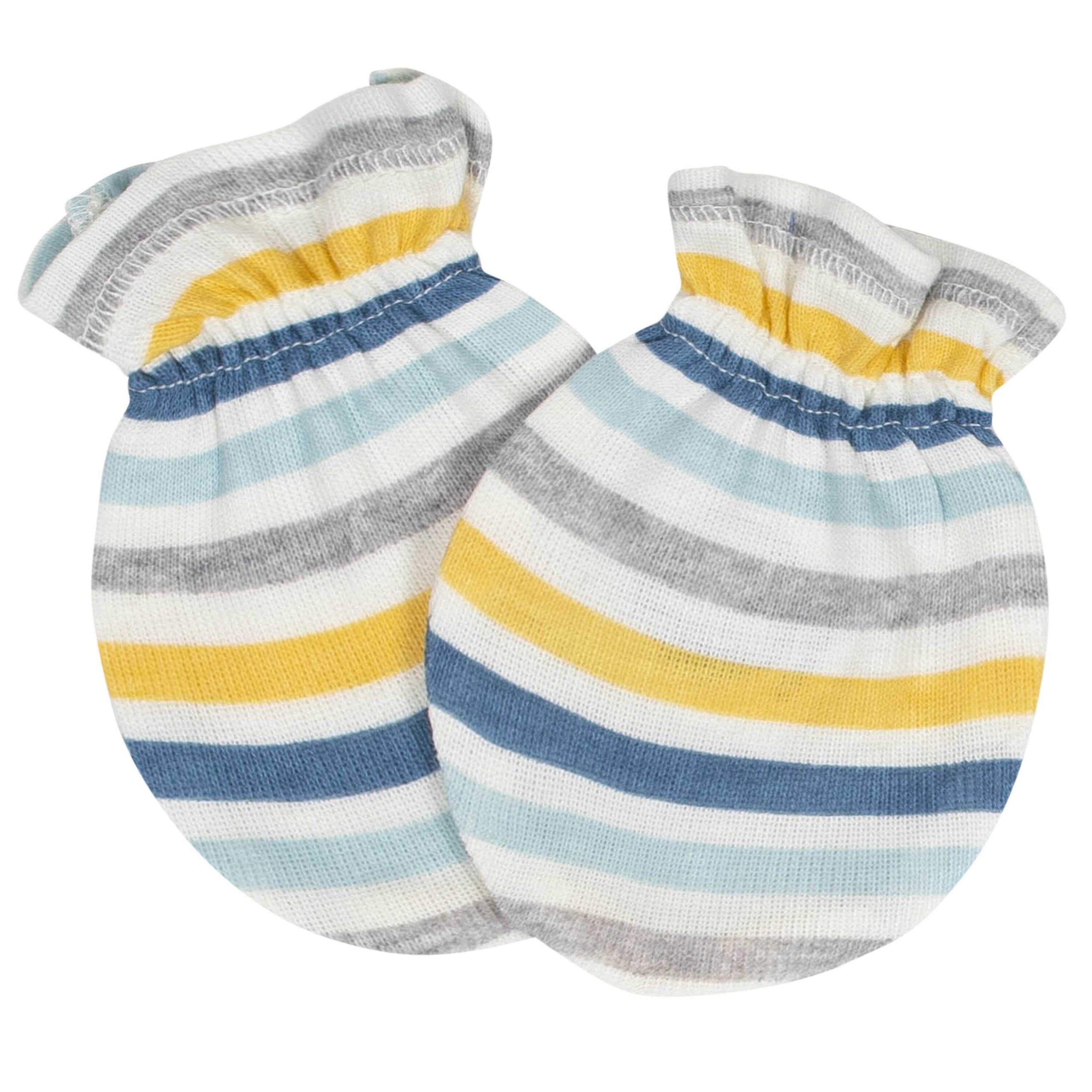 8-Piece Baby Boys Dino Caps & Mittens Set - Image 9