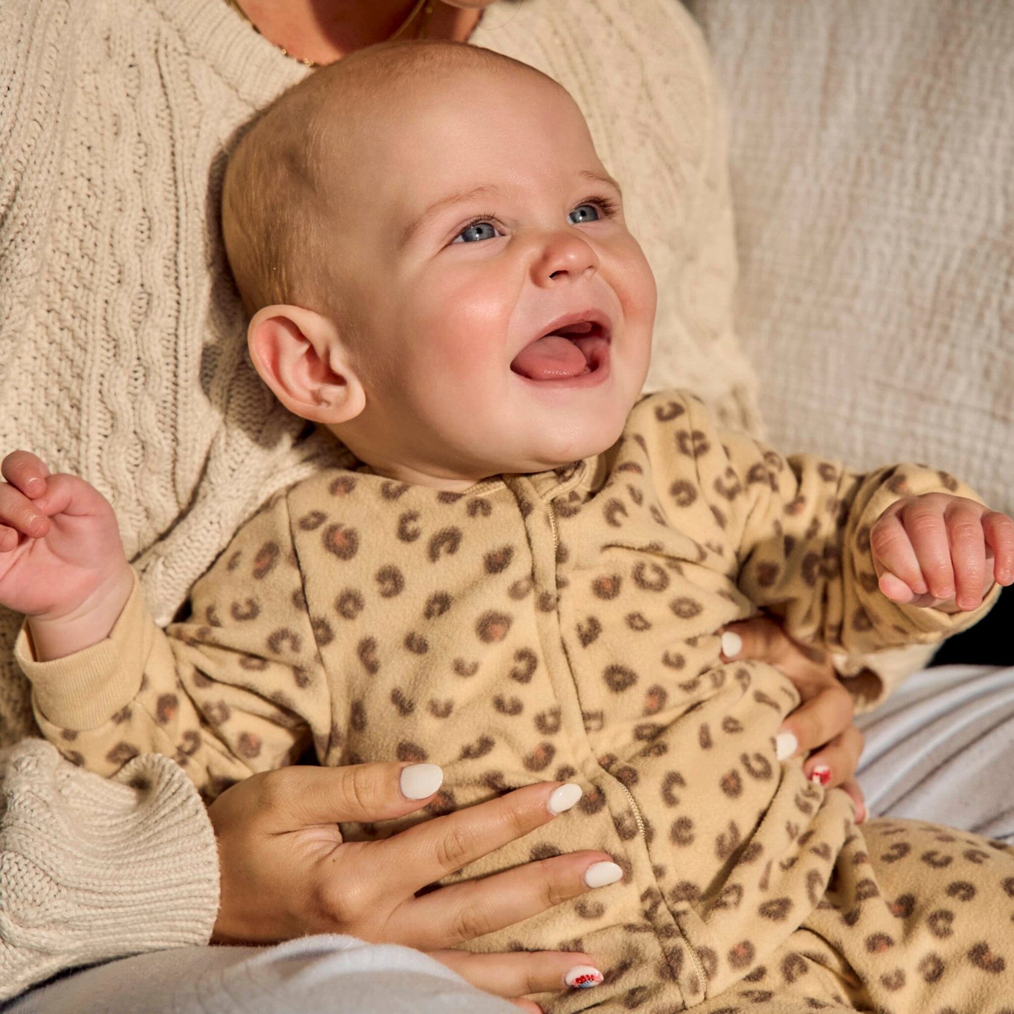 Baby & Toddler Girls Leopard Footed Fleece Pajamas - Image 2