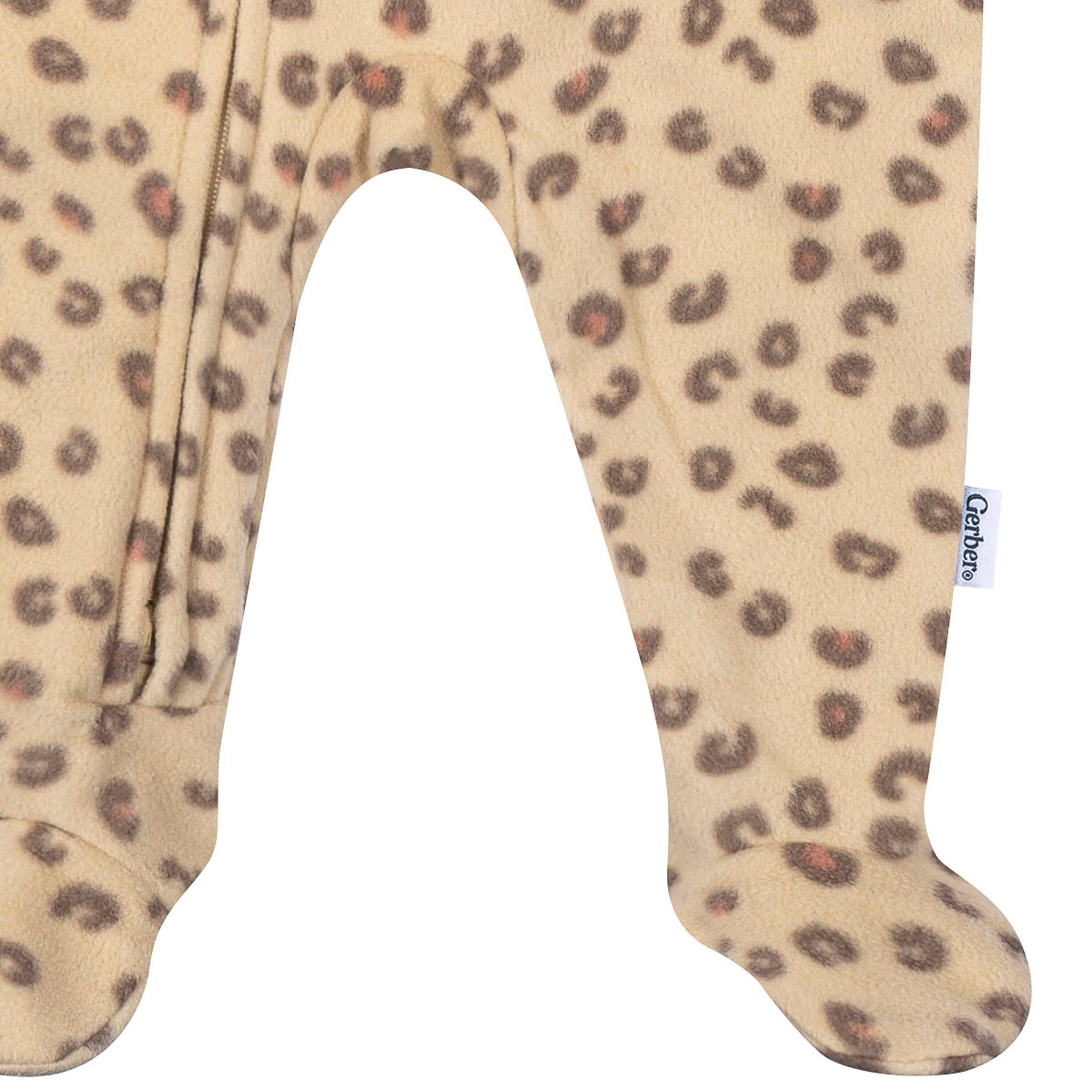 Baby & Toddler Girls Leopard Footed Fleece Pajamas - Image 8