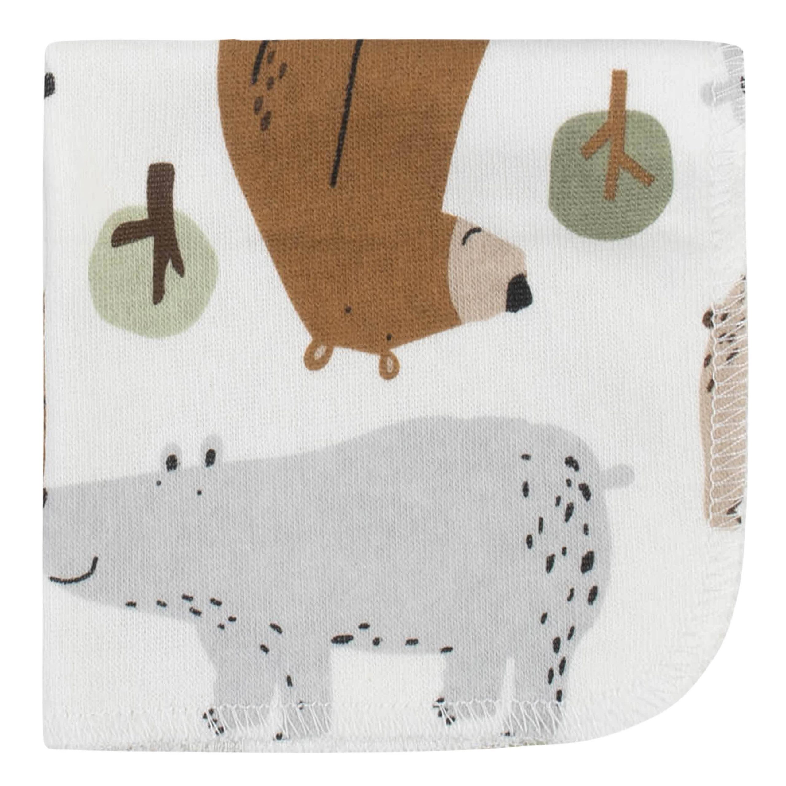 12-Piece Boys Bear Hooded Towel & Washcloth Set - Image 6